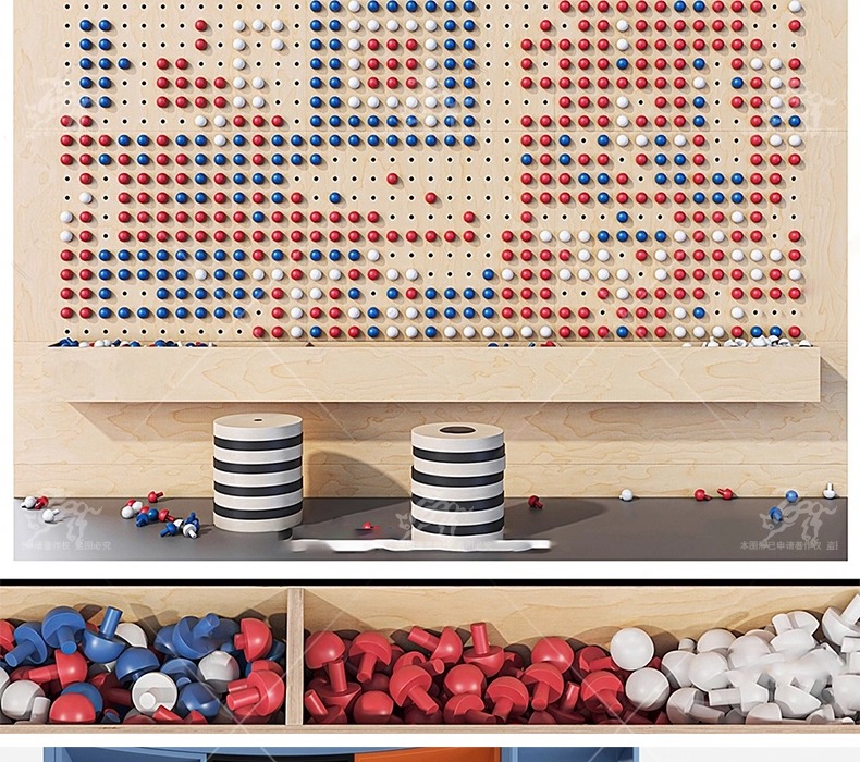 su id64 shaped wood panel wall