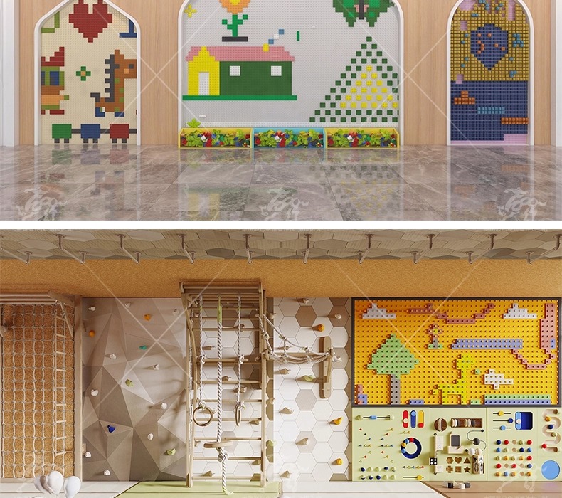 su id64 shaped wood panel wall