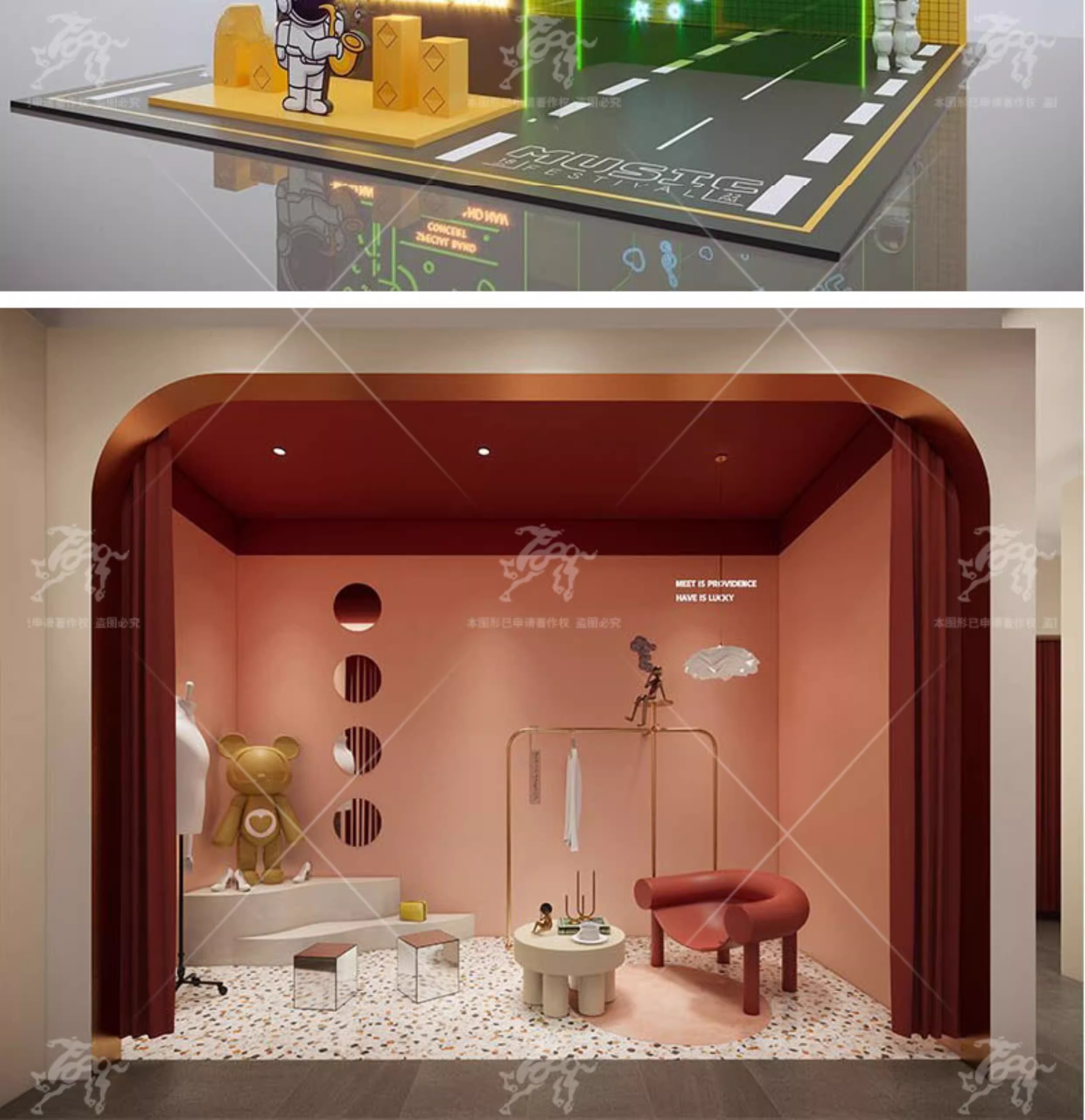 su ls78 art installations and visual merchandising