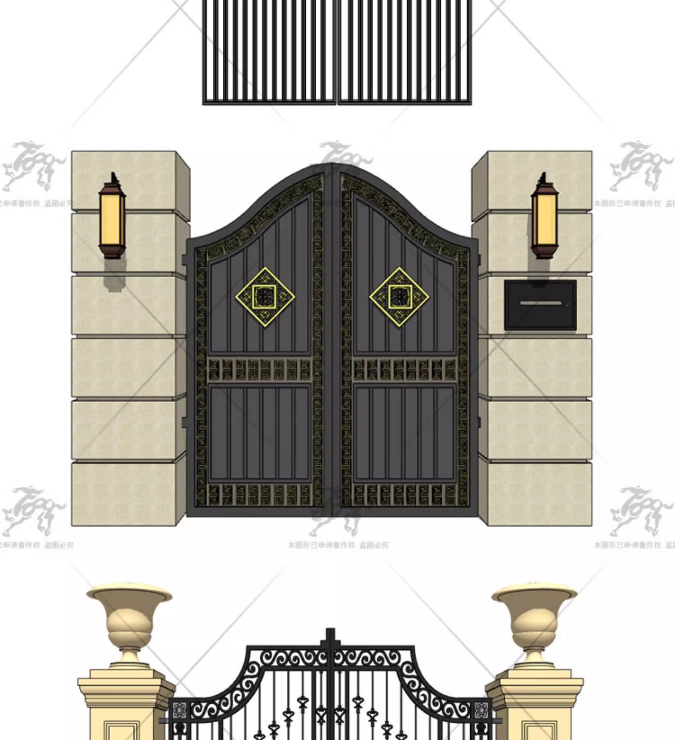 su ad55 european style entrance gate
