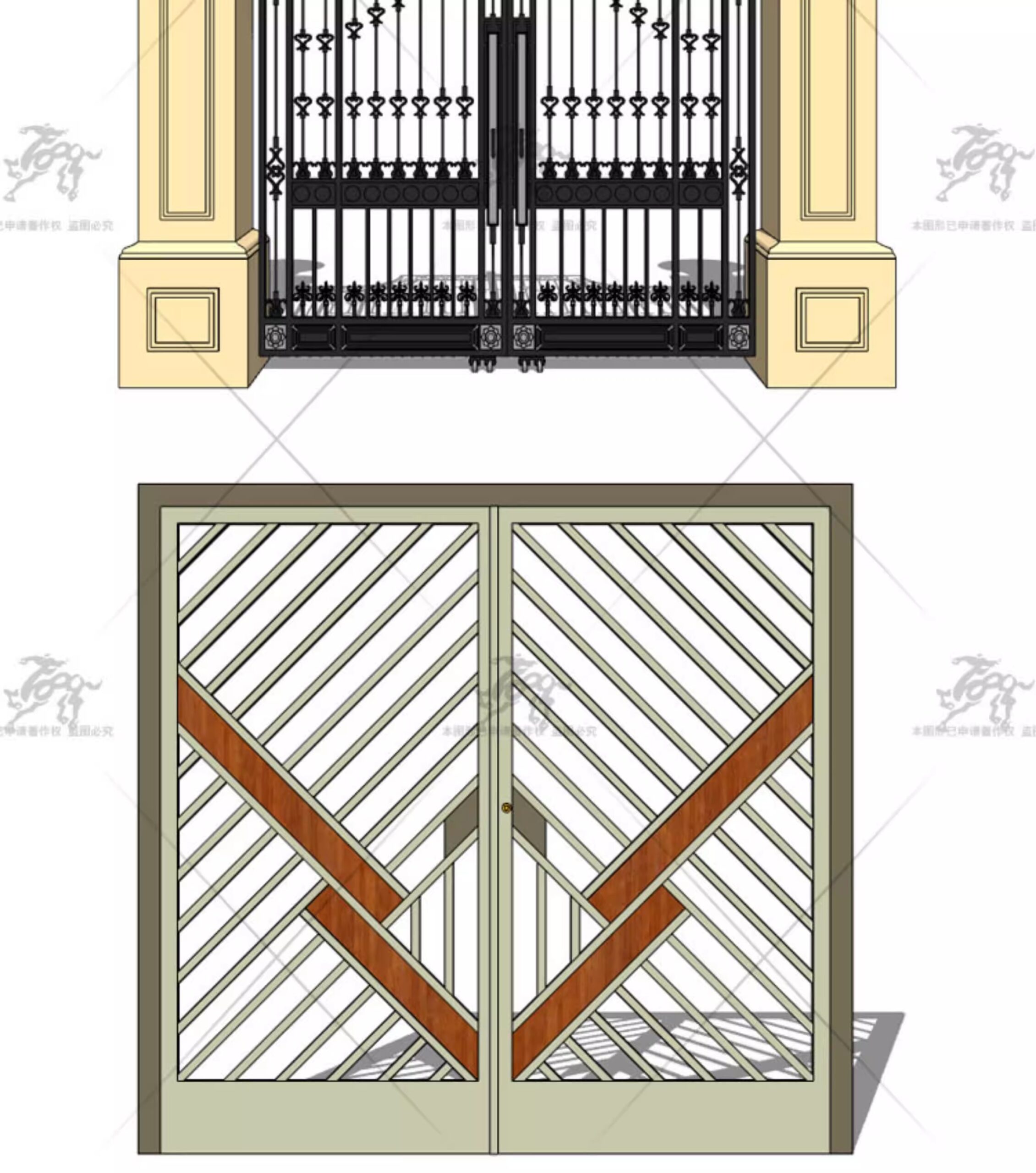 su ad55 european style entrance gate