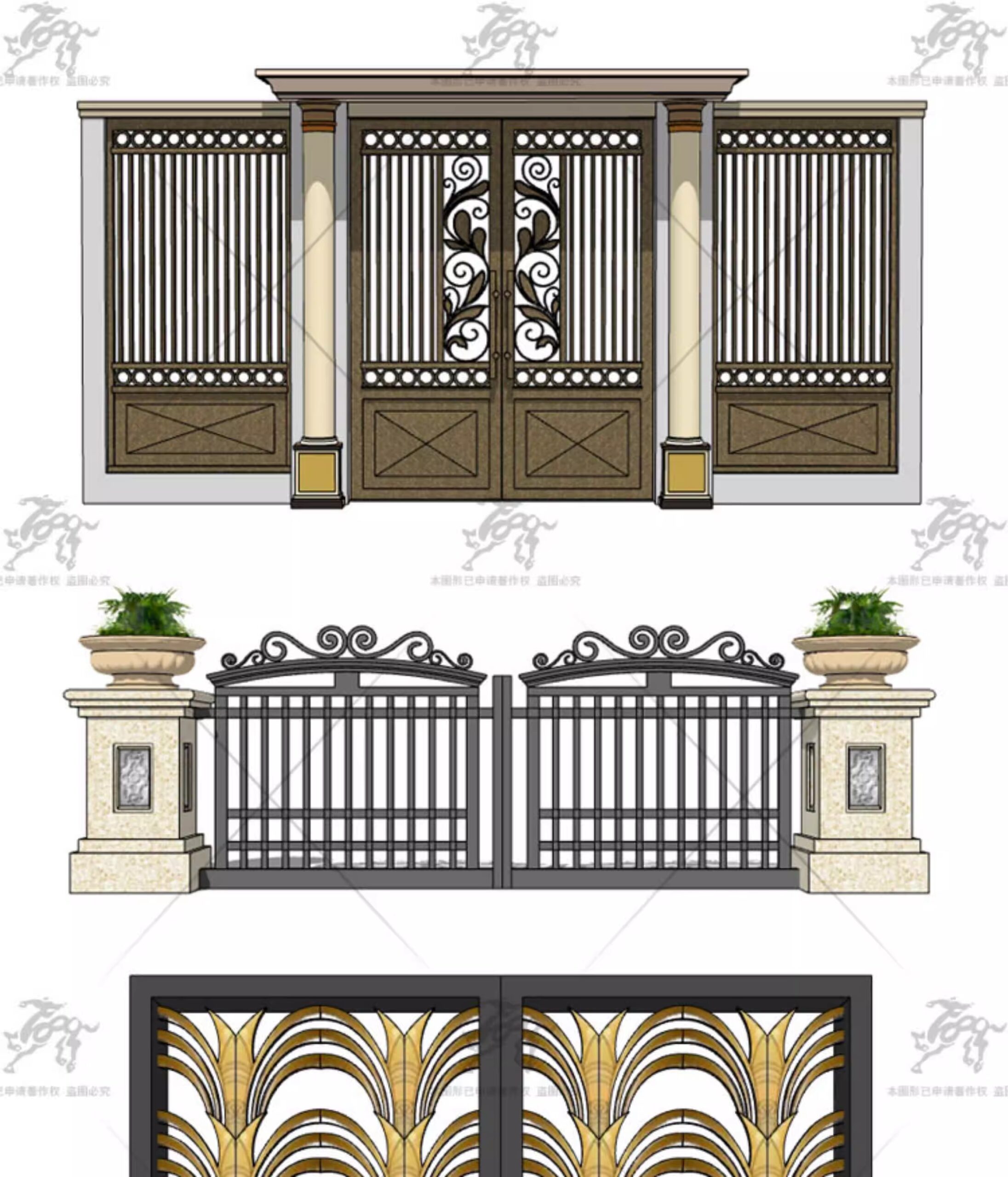 su ad55 european style entrance gate