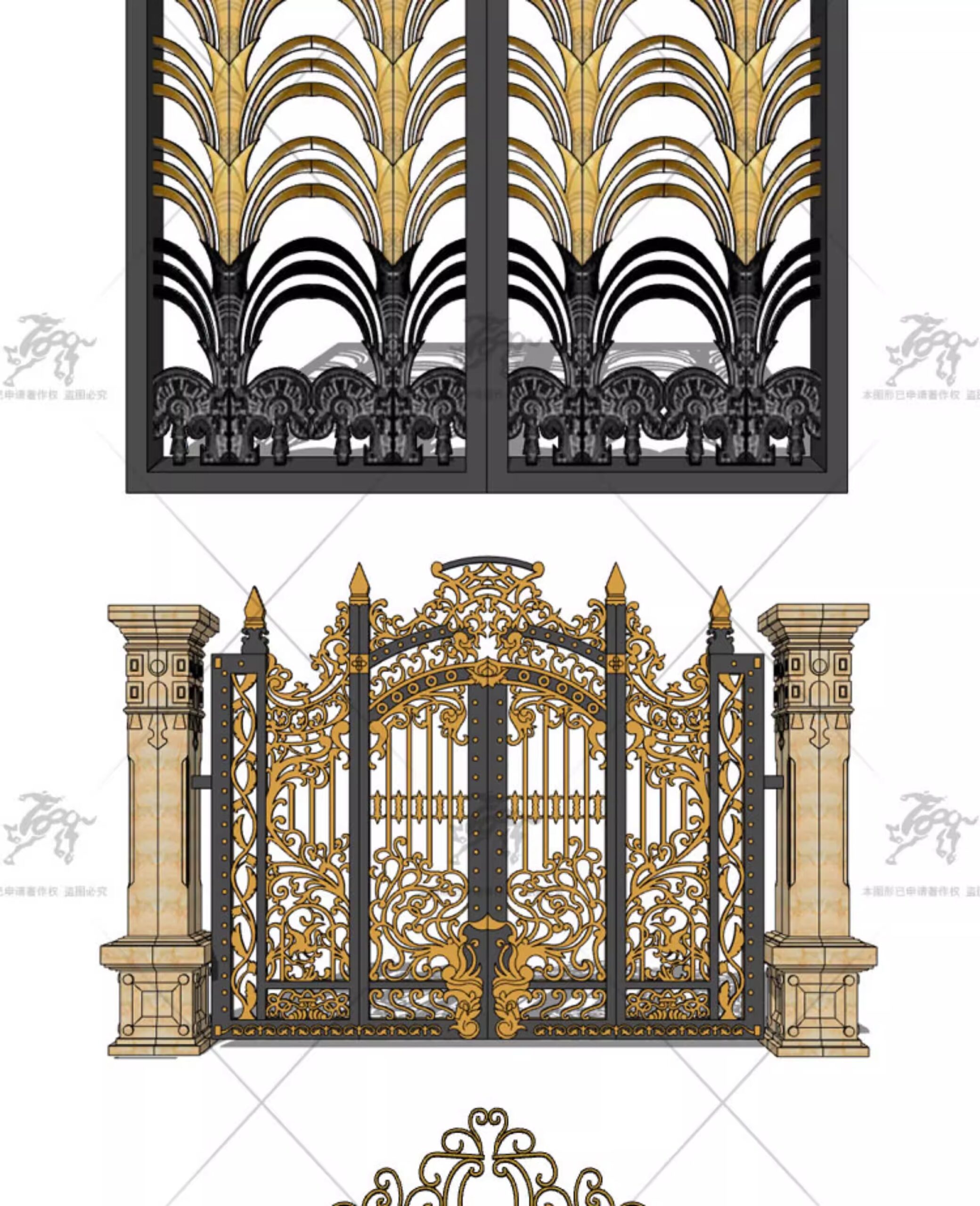 su ad55 european style entrance gate
