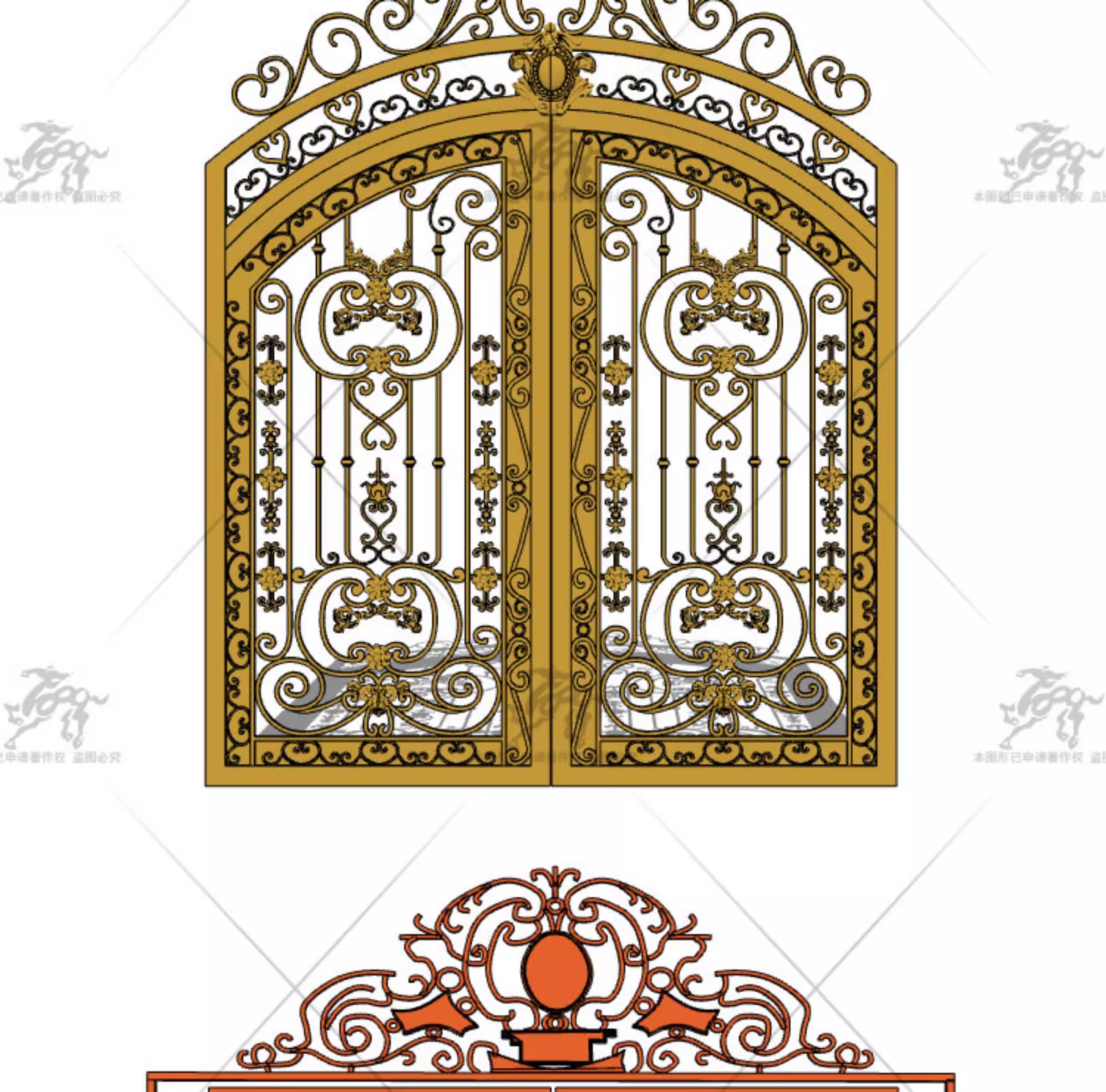 su ad55 european style entrance gate