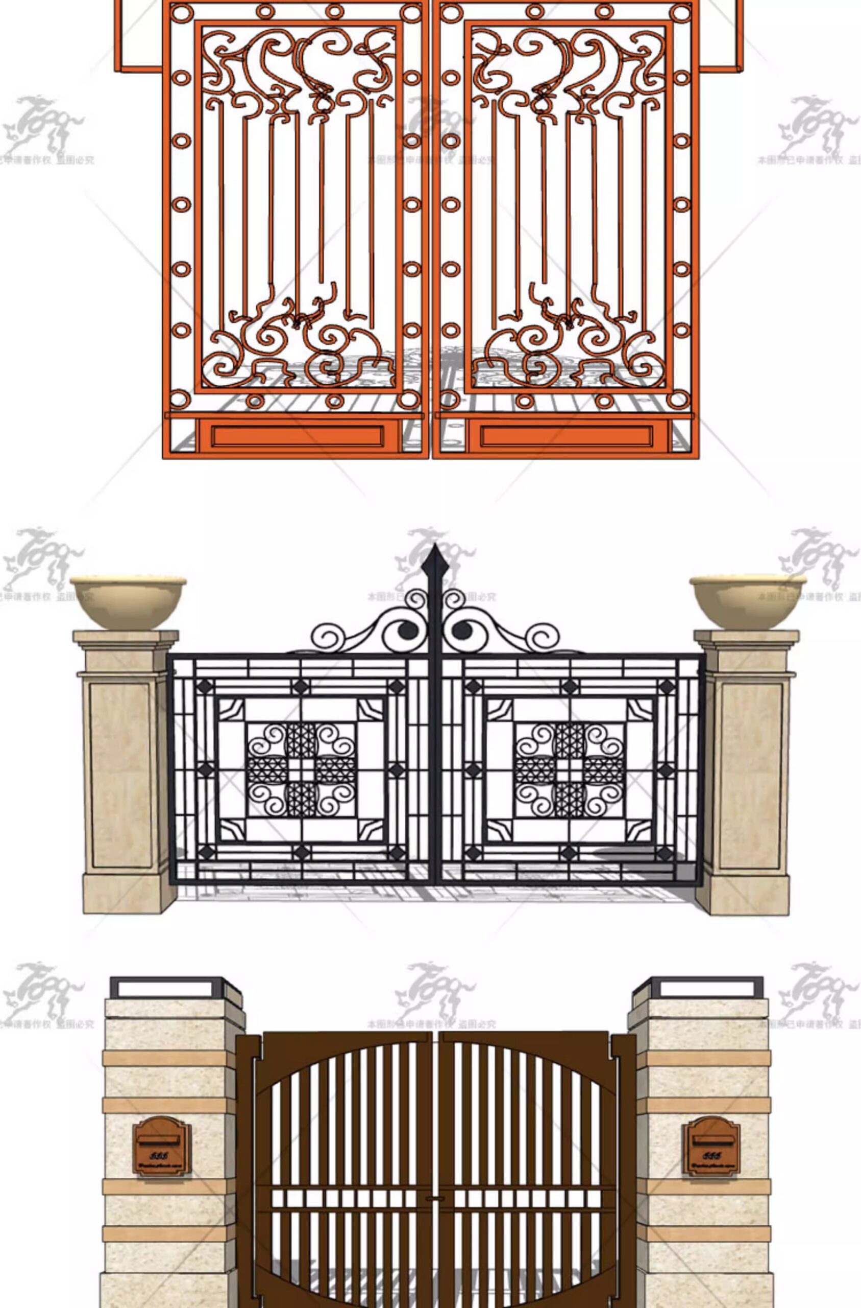 su ad55 european style entrance gate
