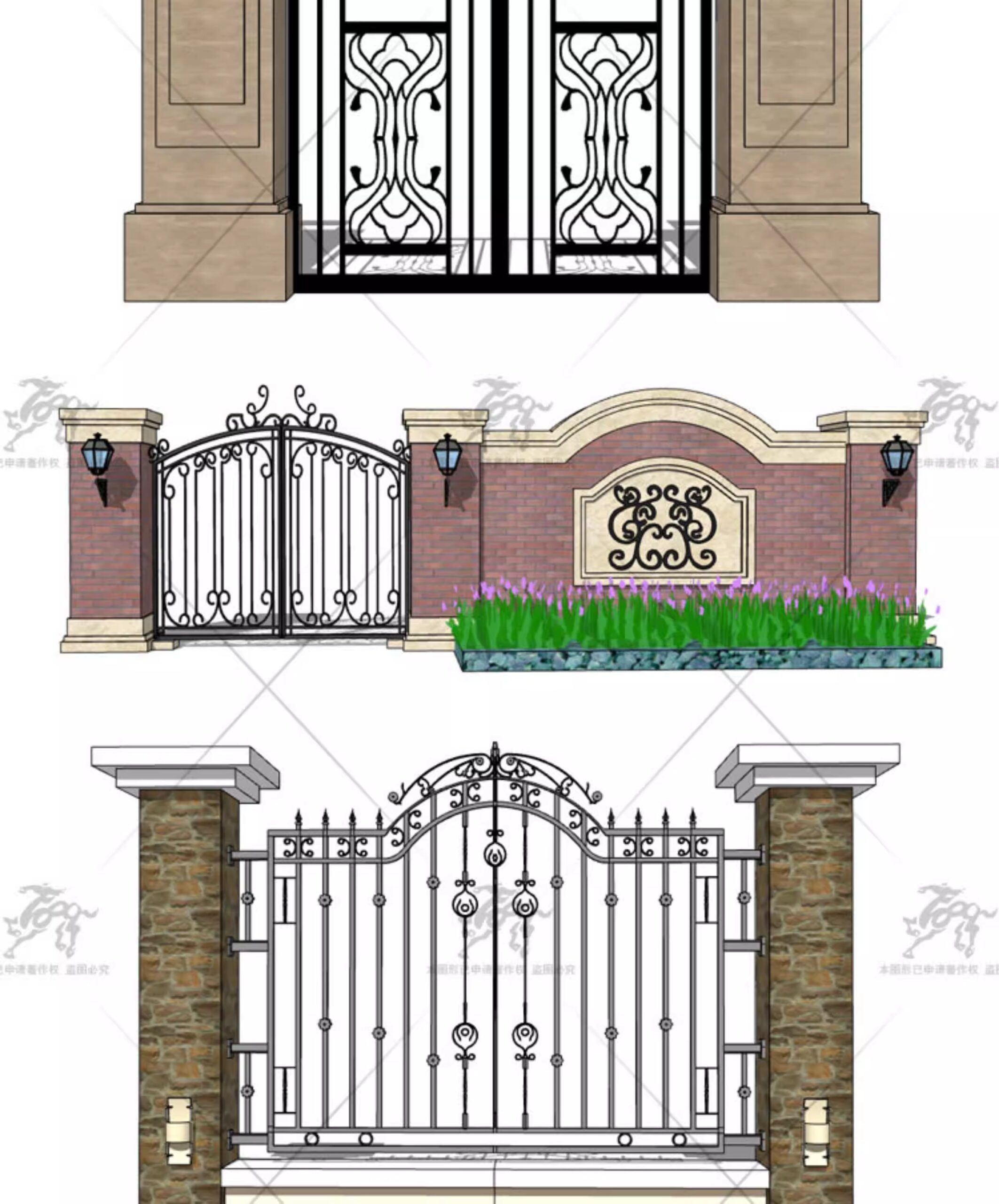 su ad55 european style entrance gate