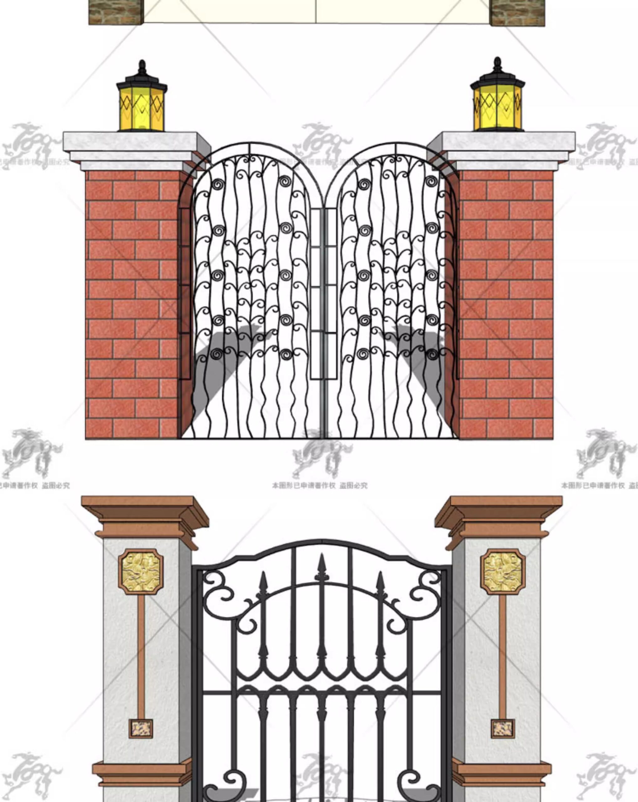 su ad55 european style entrance gate