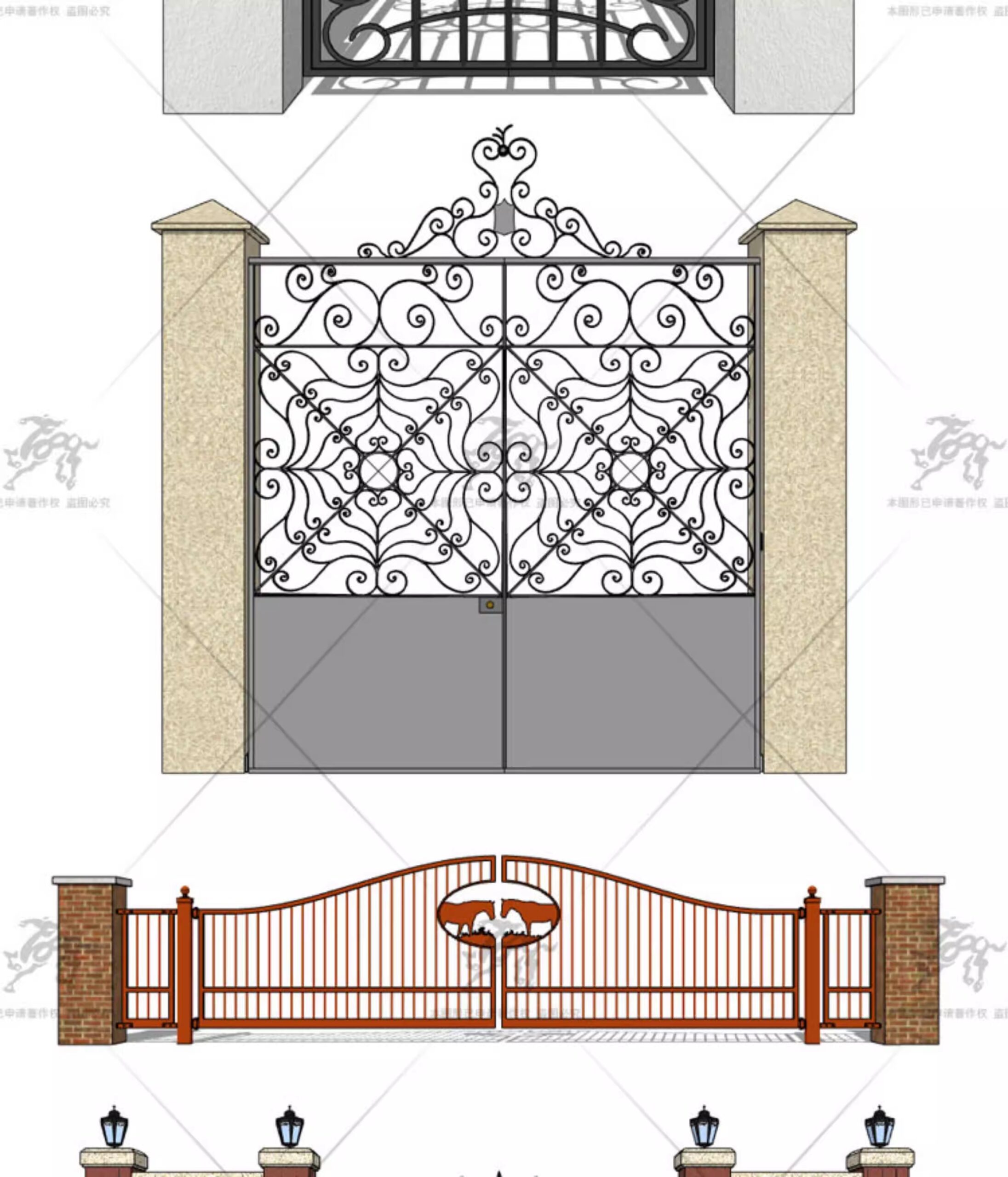 su ad55 european style entrance gate