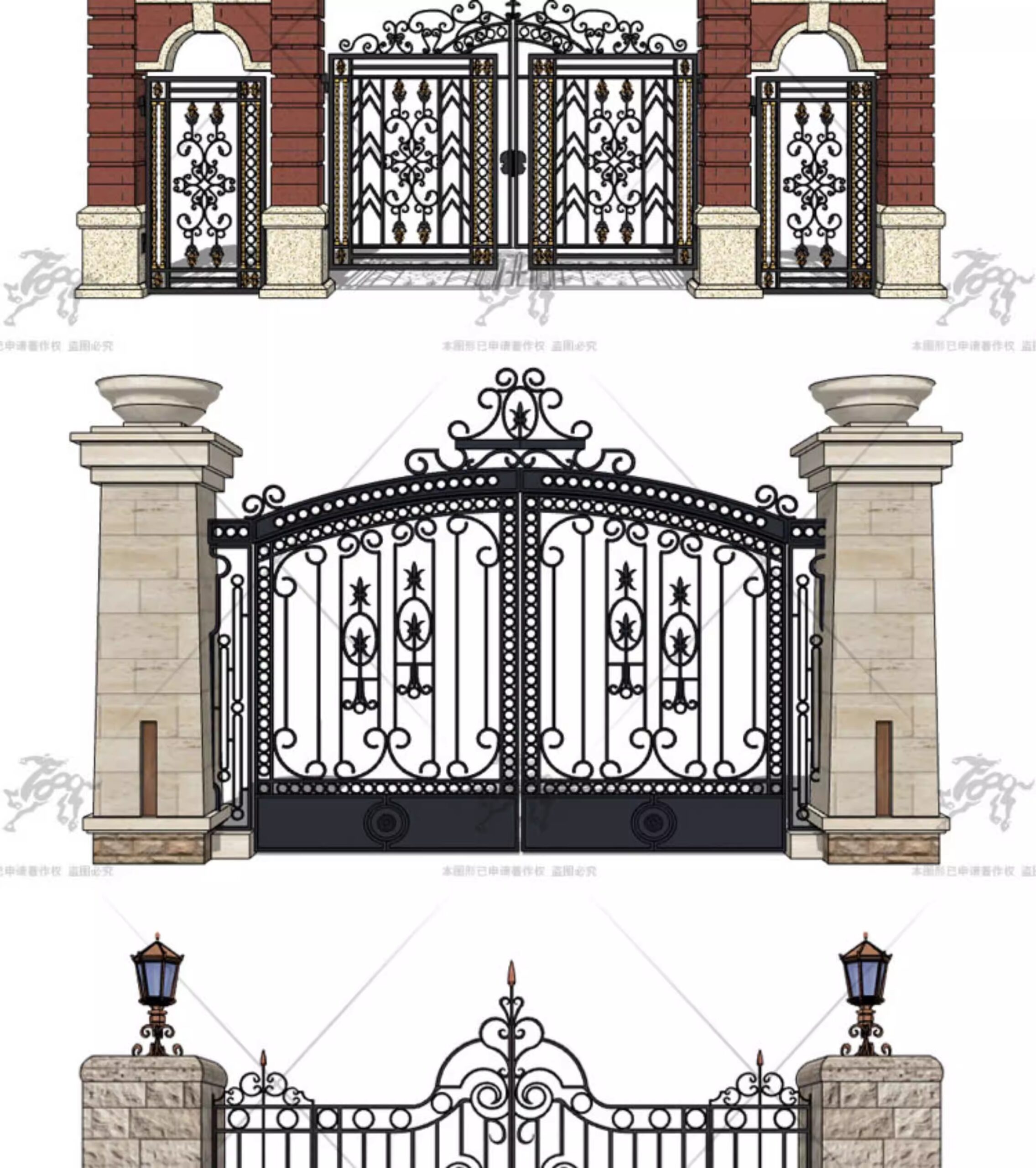 su ad55 european style entrance gate