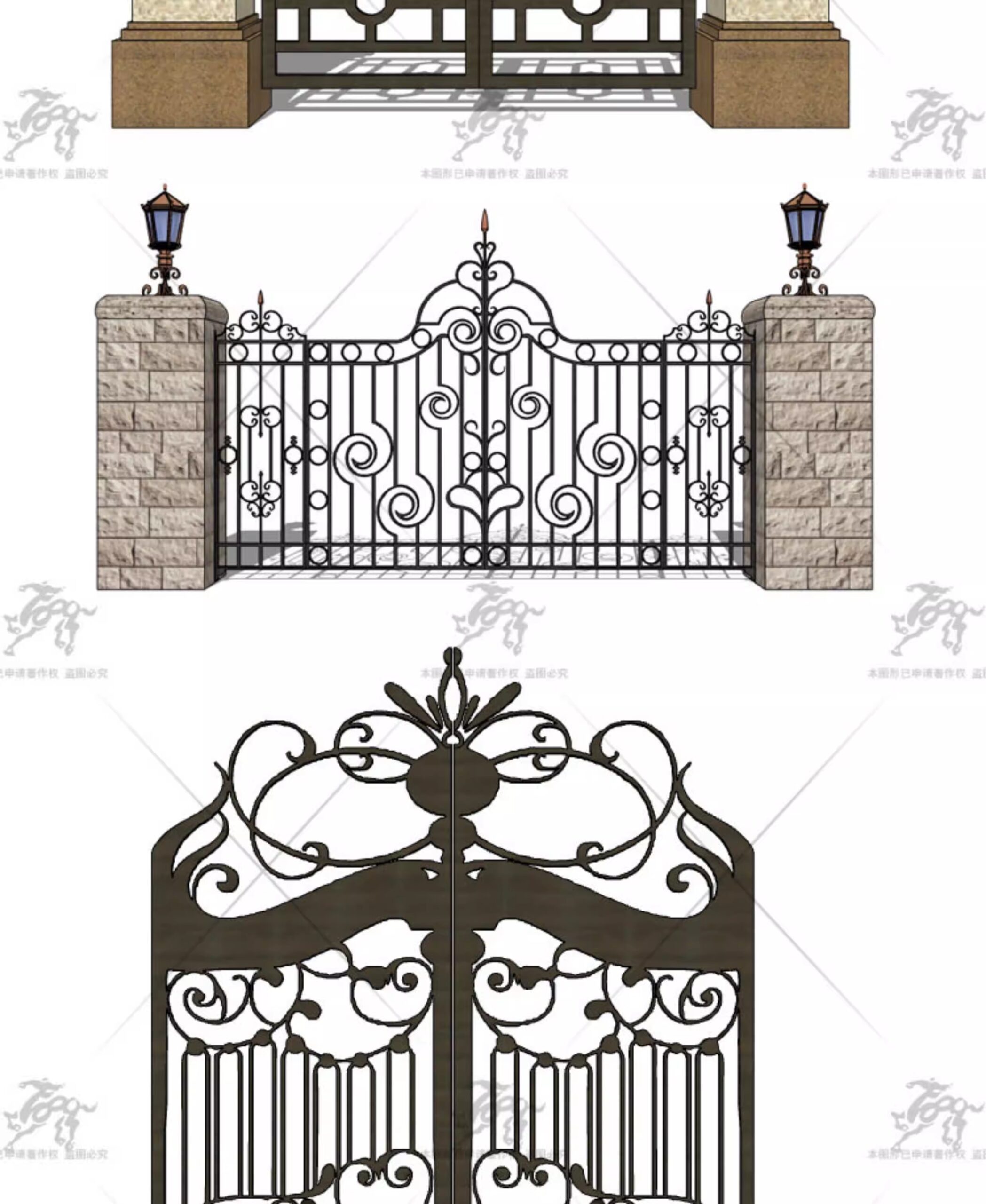 su ad55 european style entrance gate