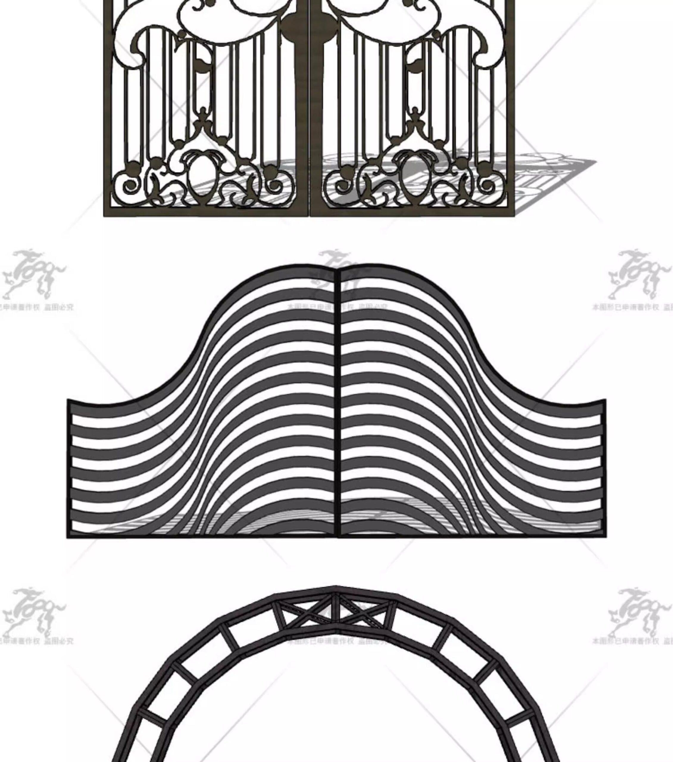 su ad55 european style entrance gate