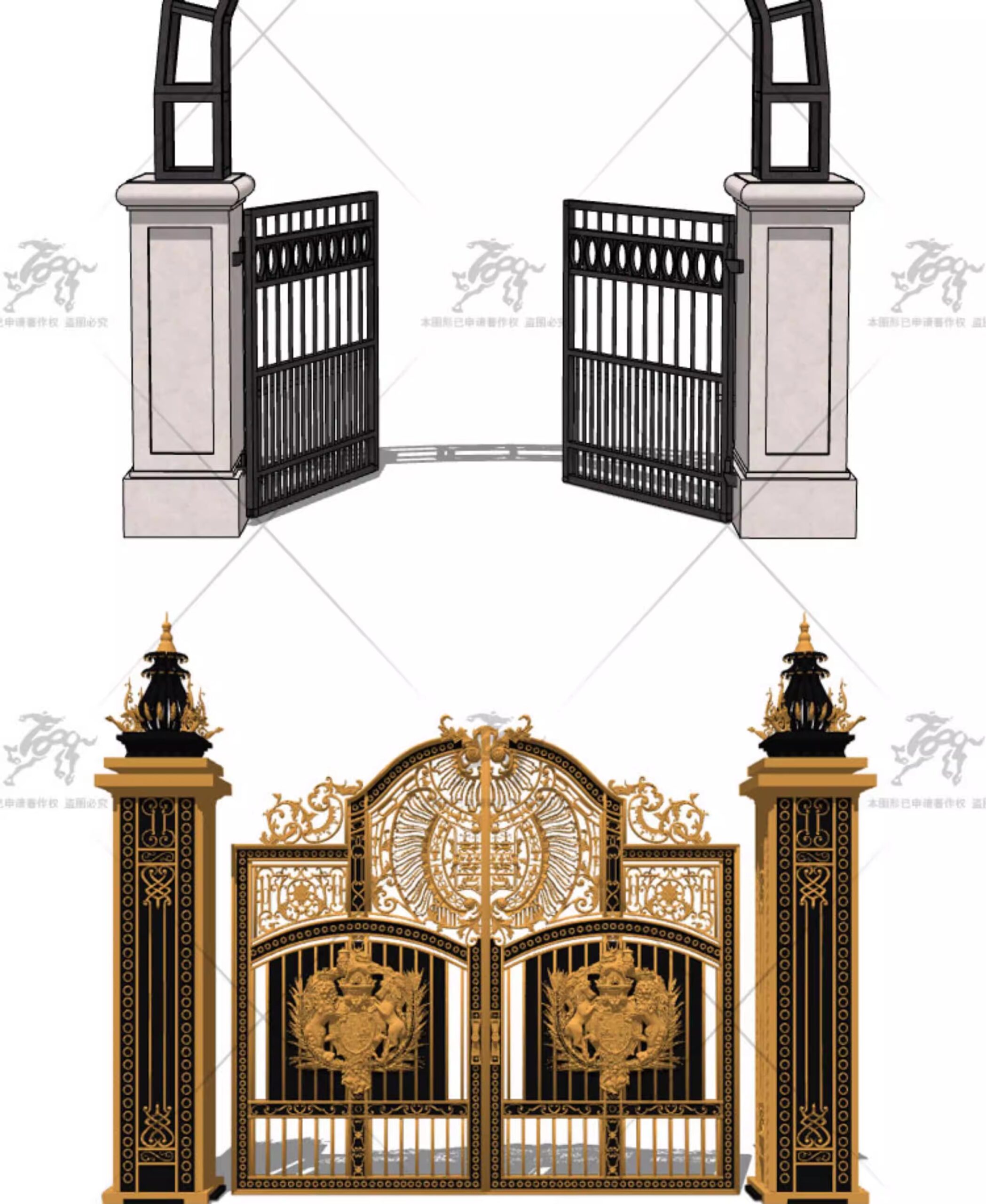 su ad55 european style entrance gate