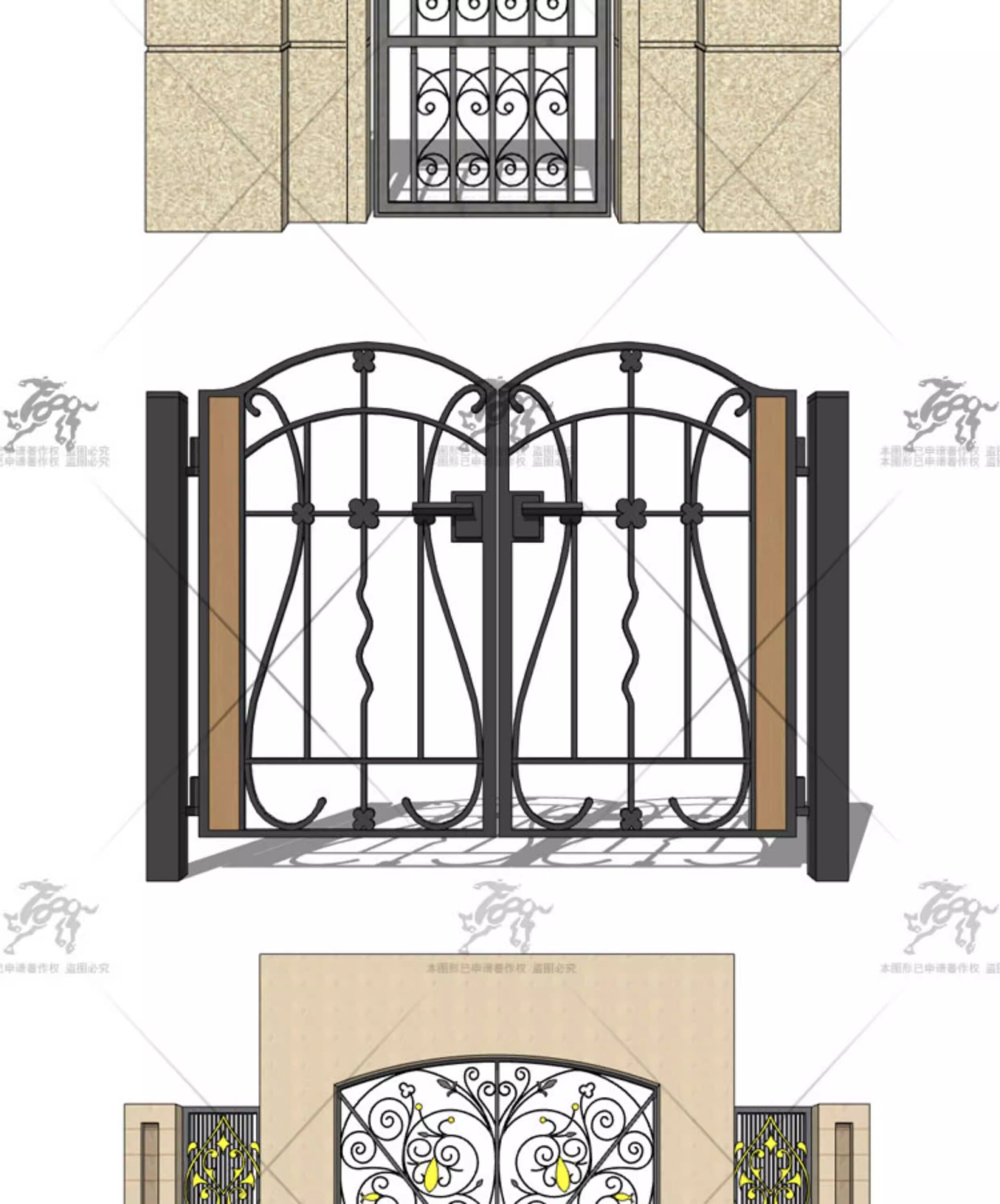 su ad55 european style entrance gate