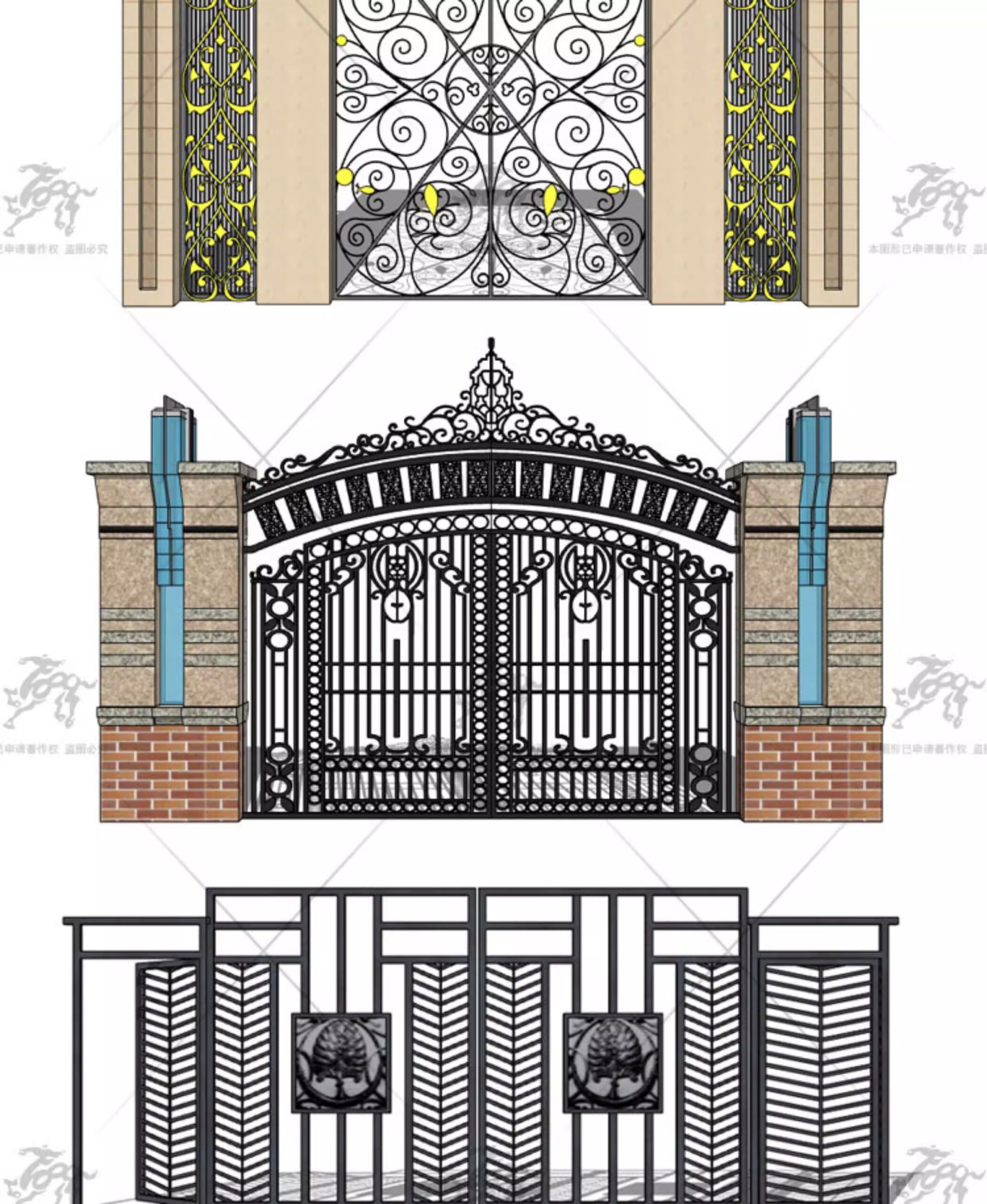 su ad55 european style entrance gate
