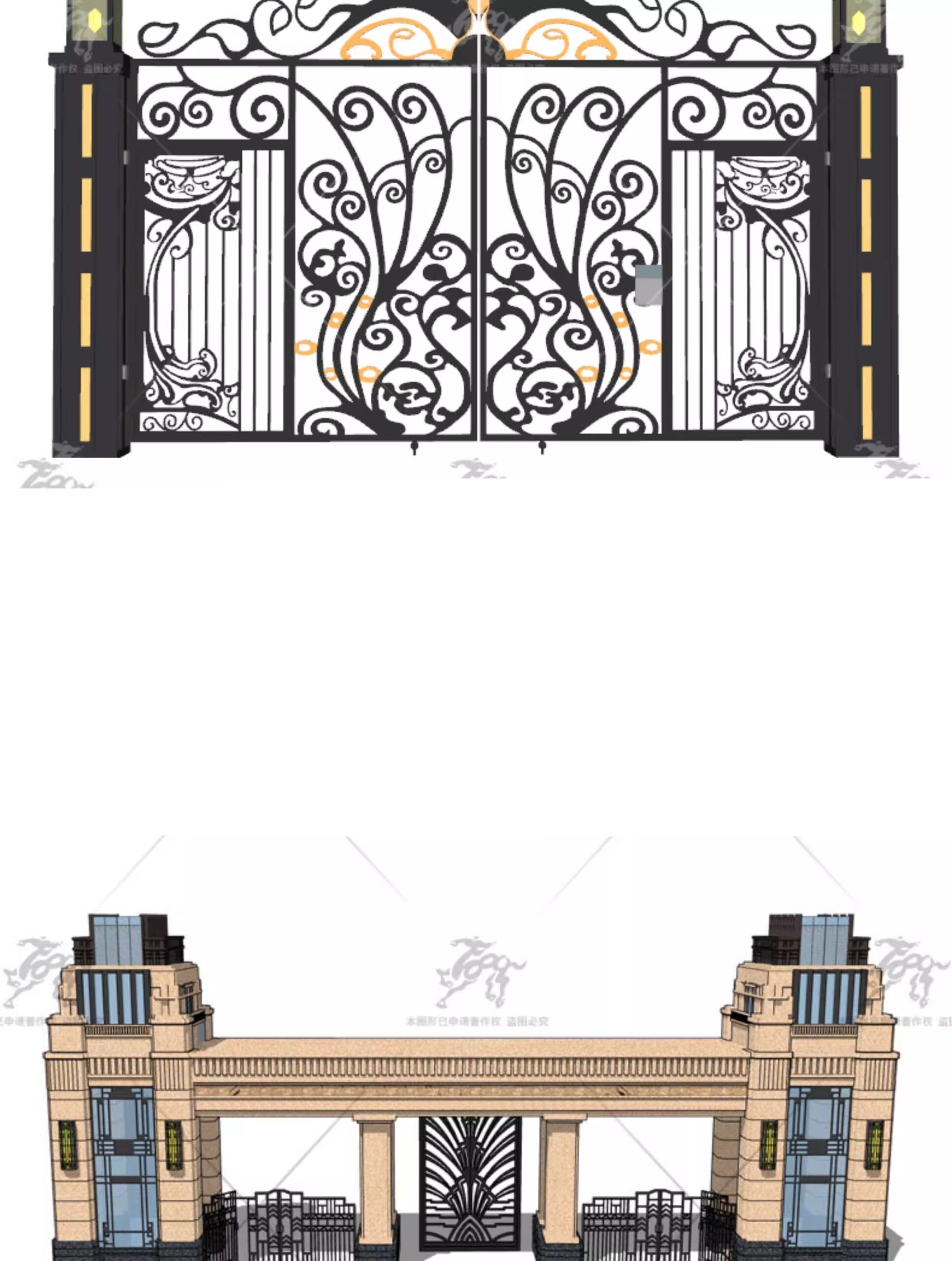 su ad55 european style entrance gate