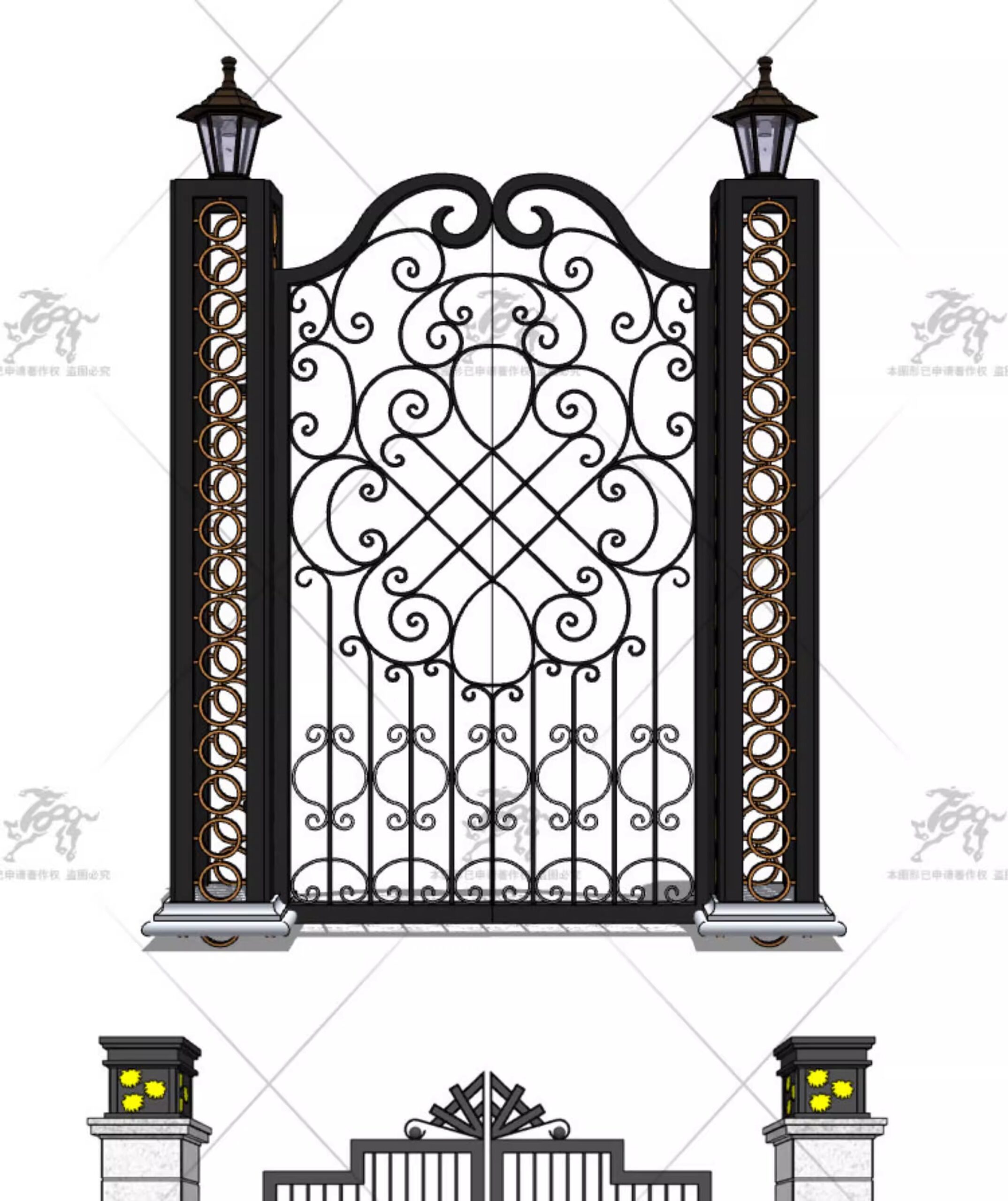 su ad55 european style entrance gate