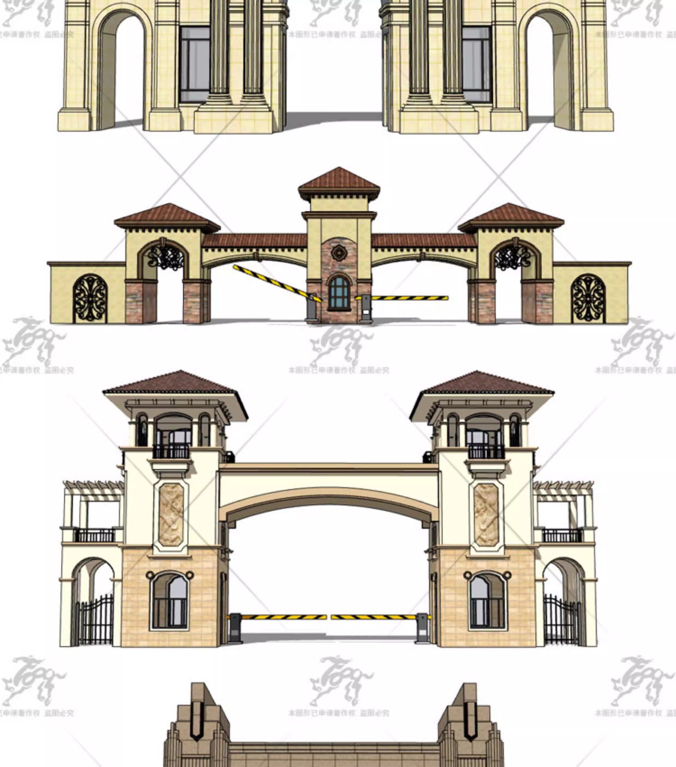 su ad55 european style entrance gate