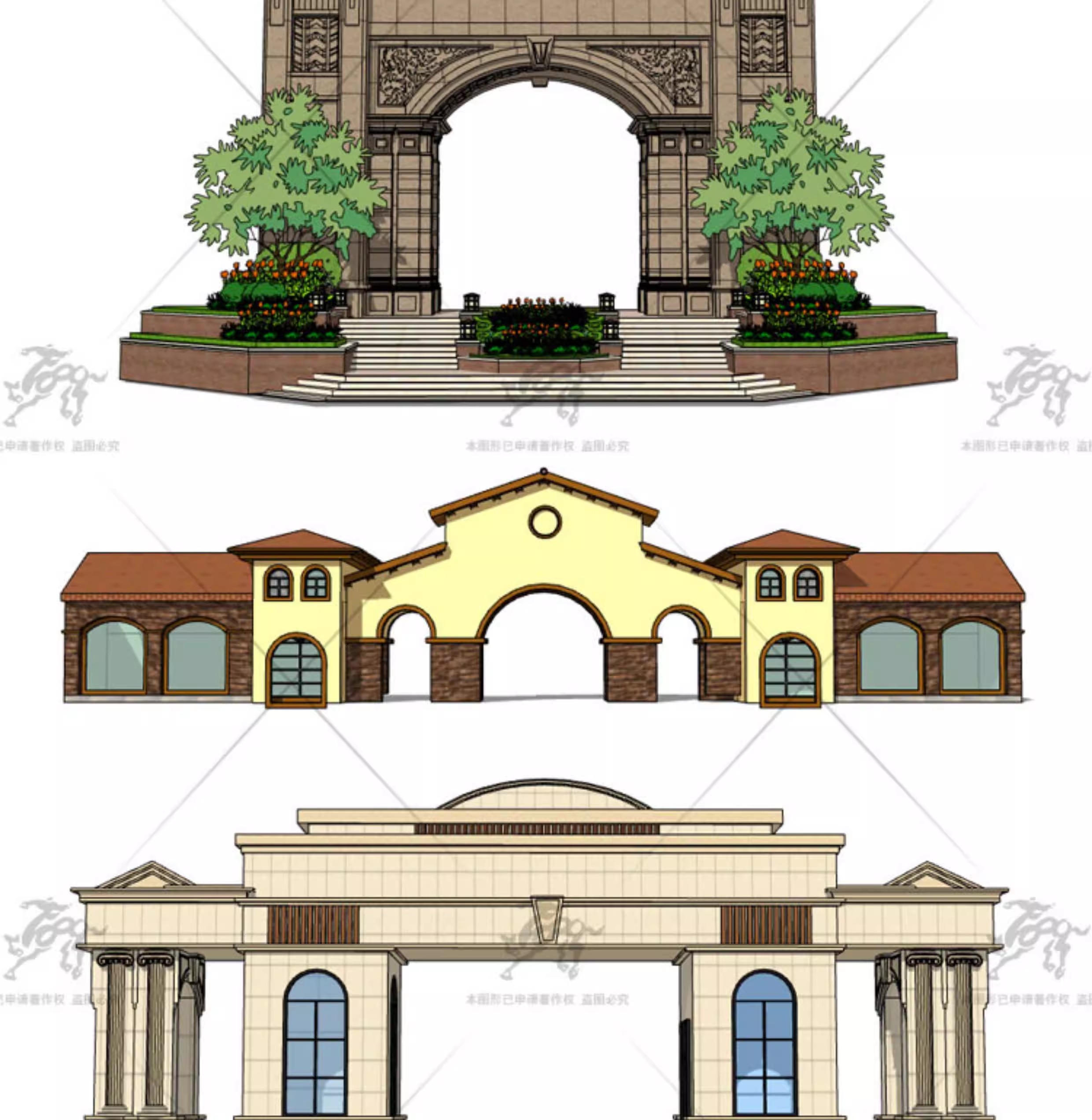 su ad55 european style entrance gate