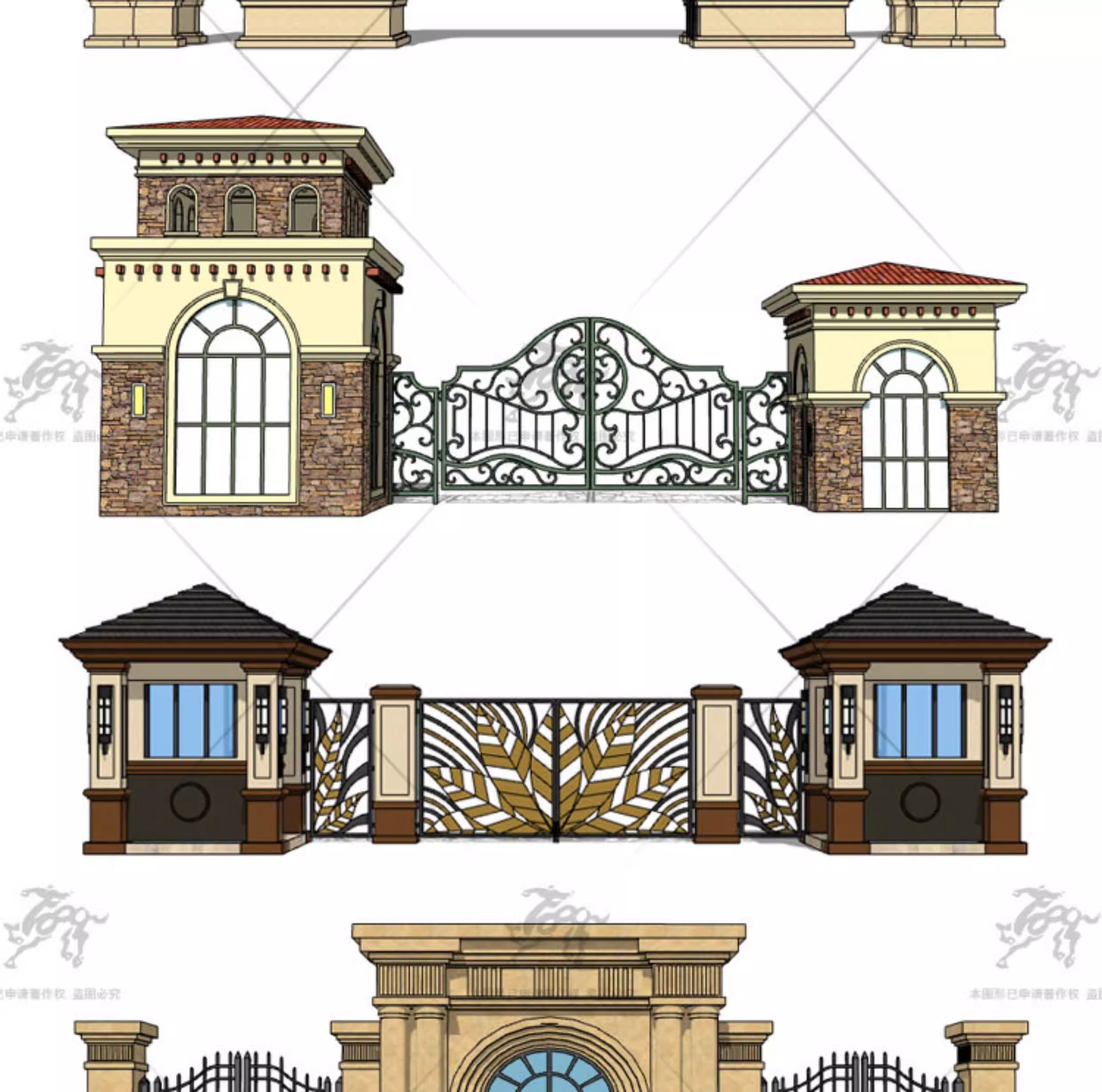su ad55 european style entrance gate