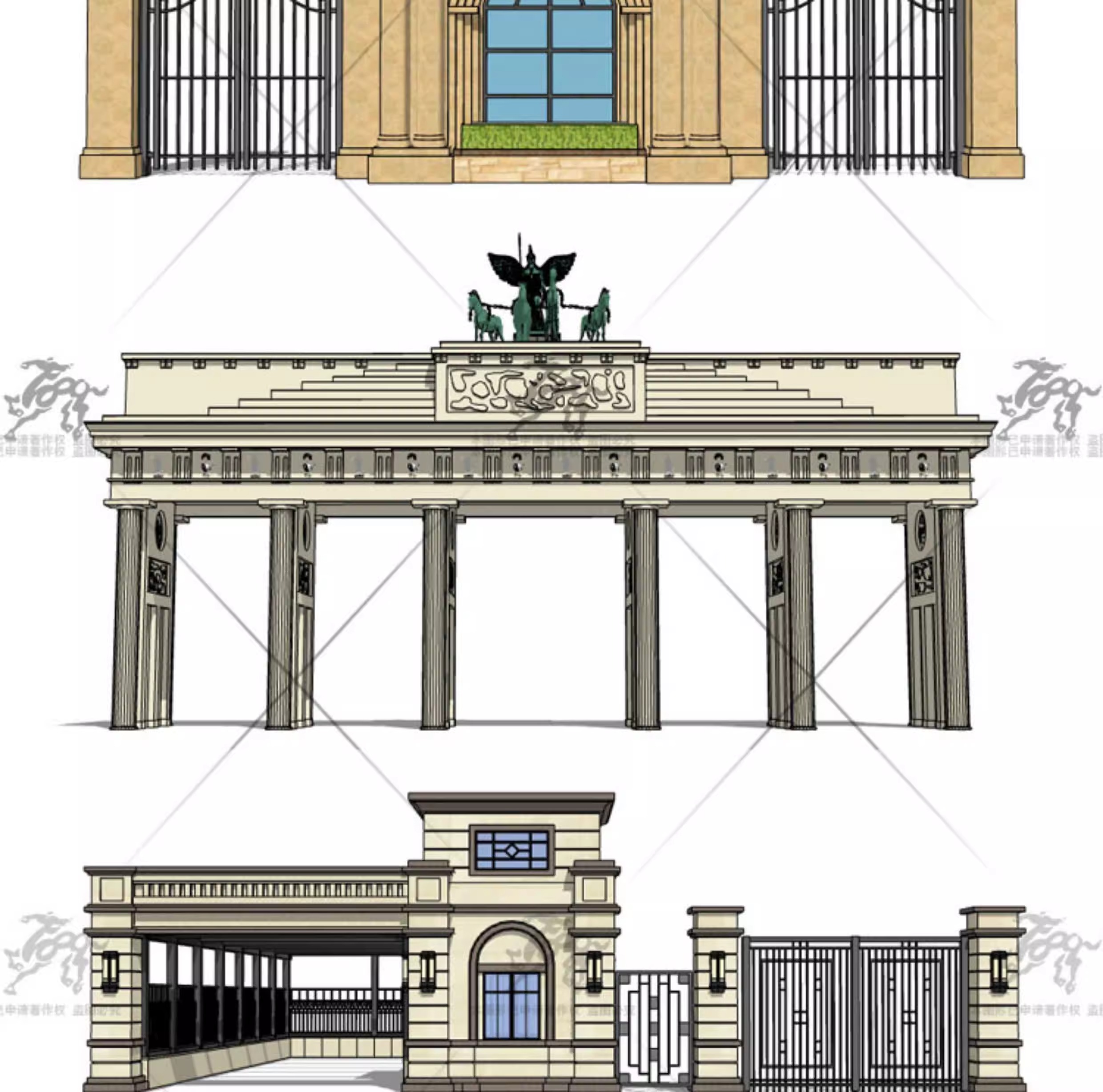 su ad55 european style entrance gate