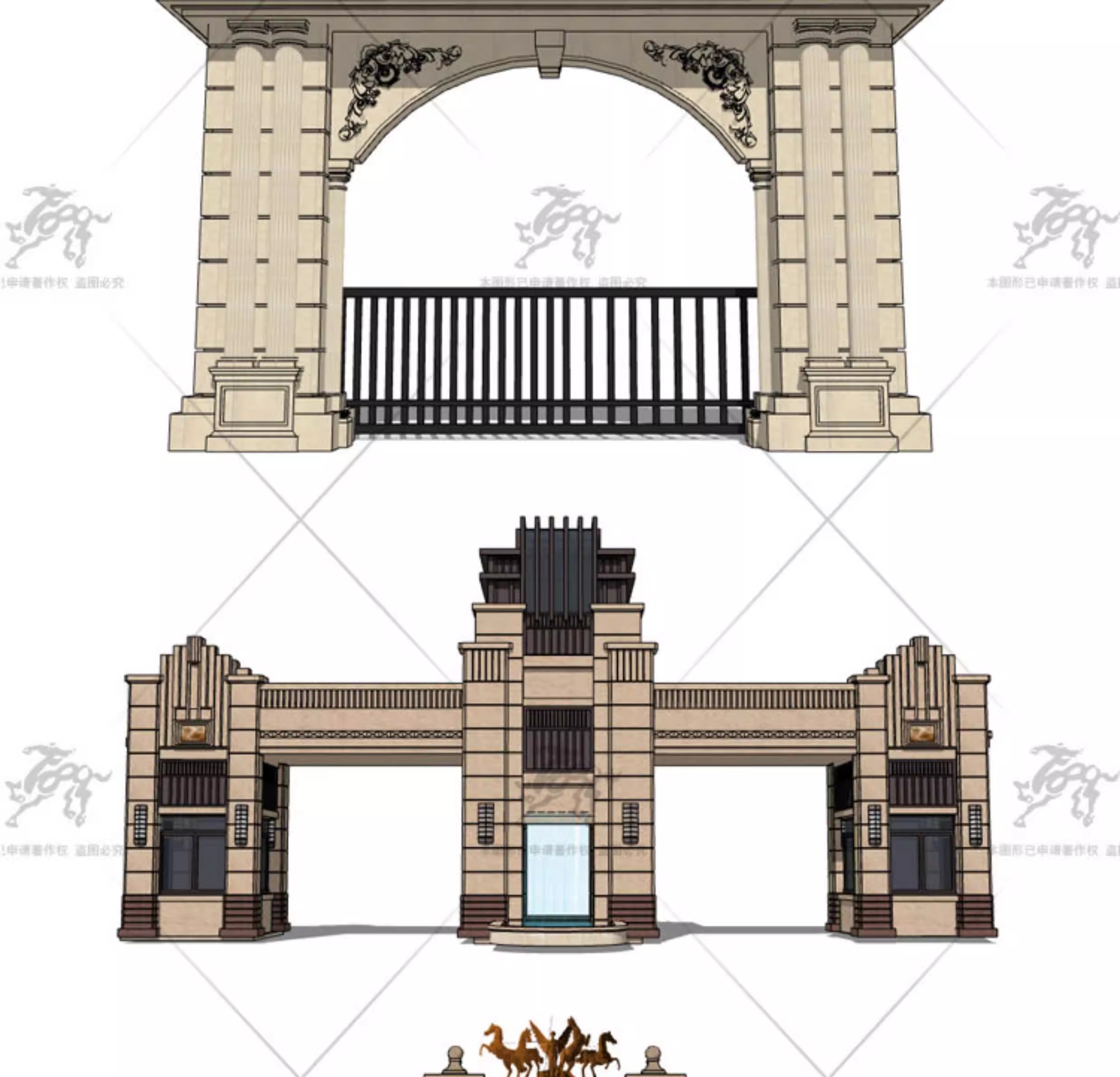 su ad55 european style entrance gate