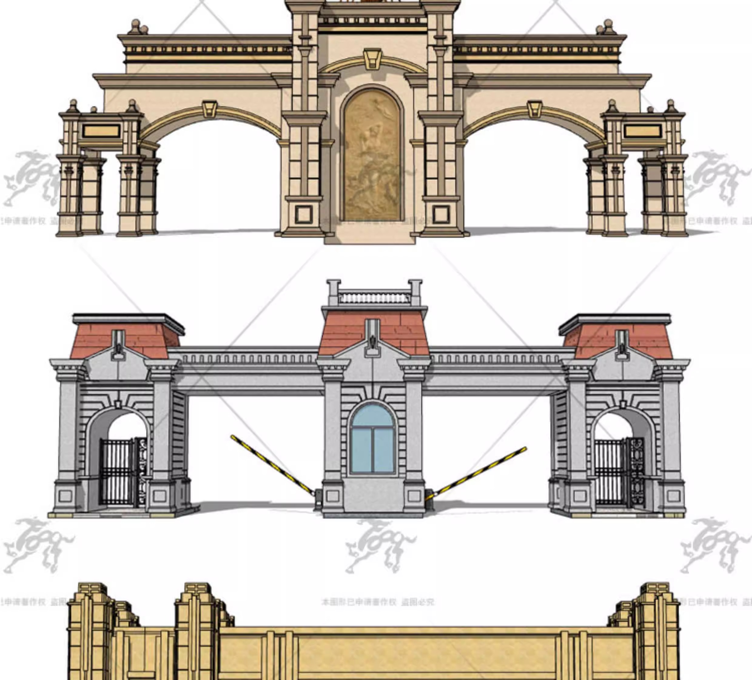 su ad55 european style entrance gate