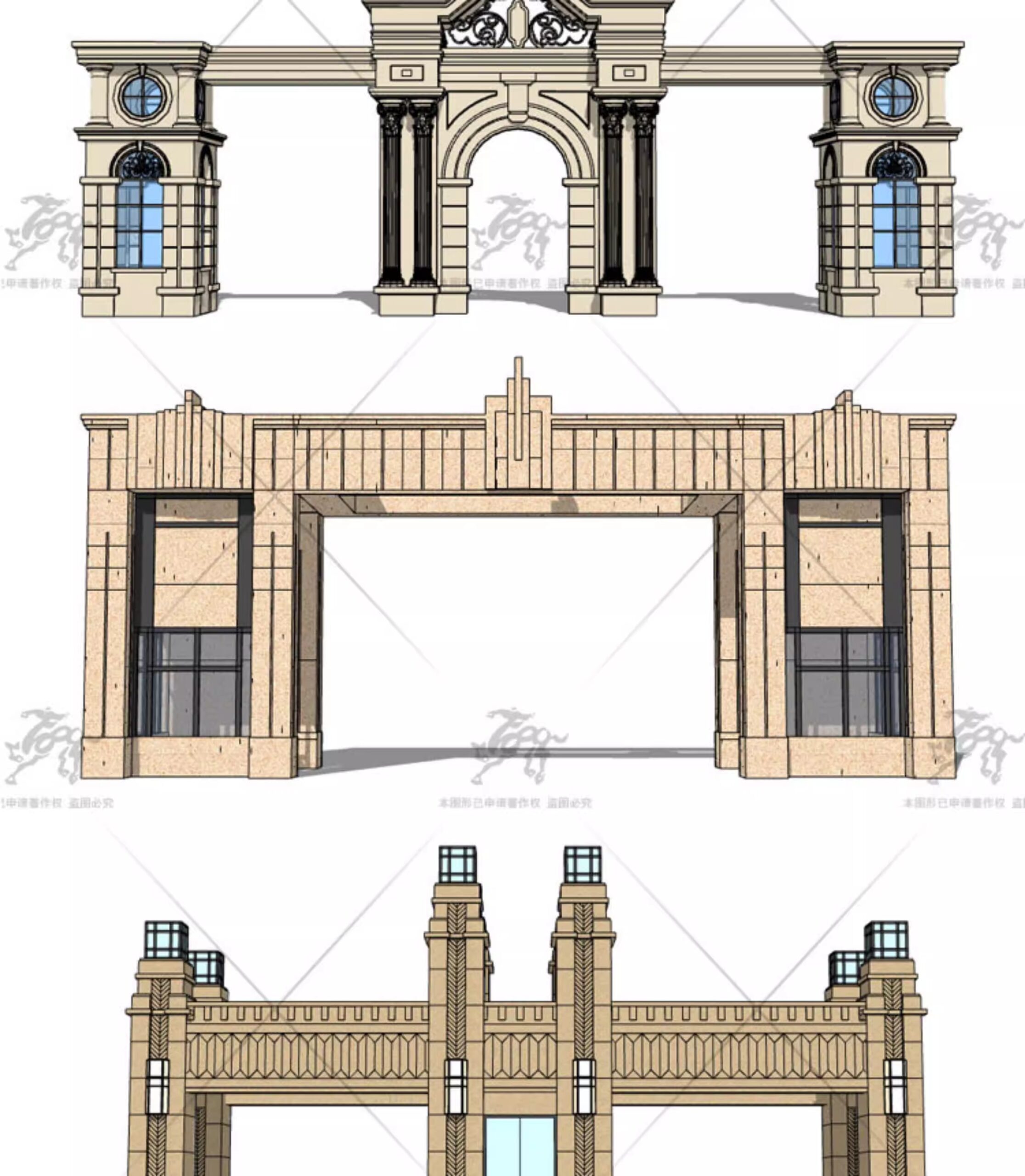 su ad55 european style entrance gate