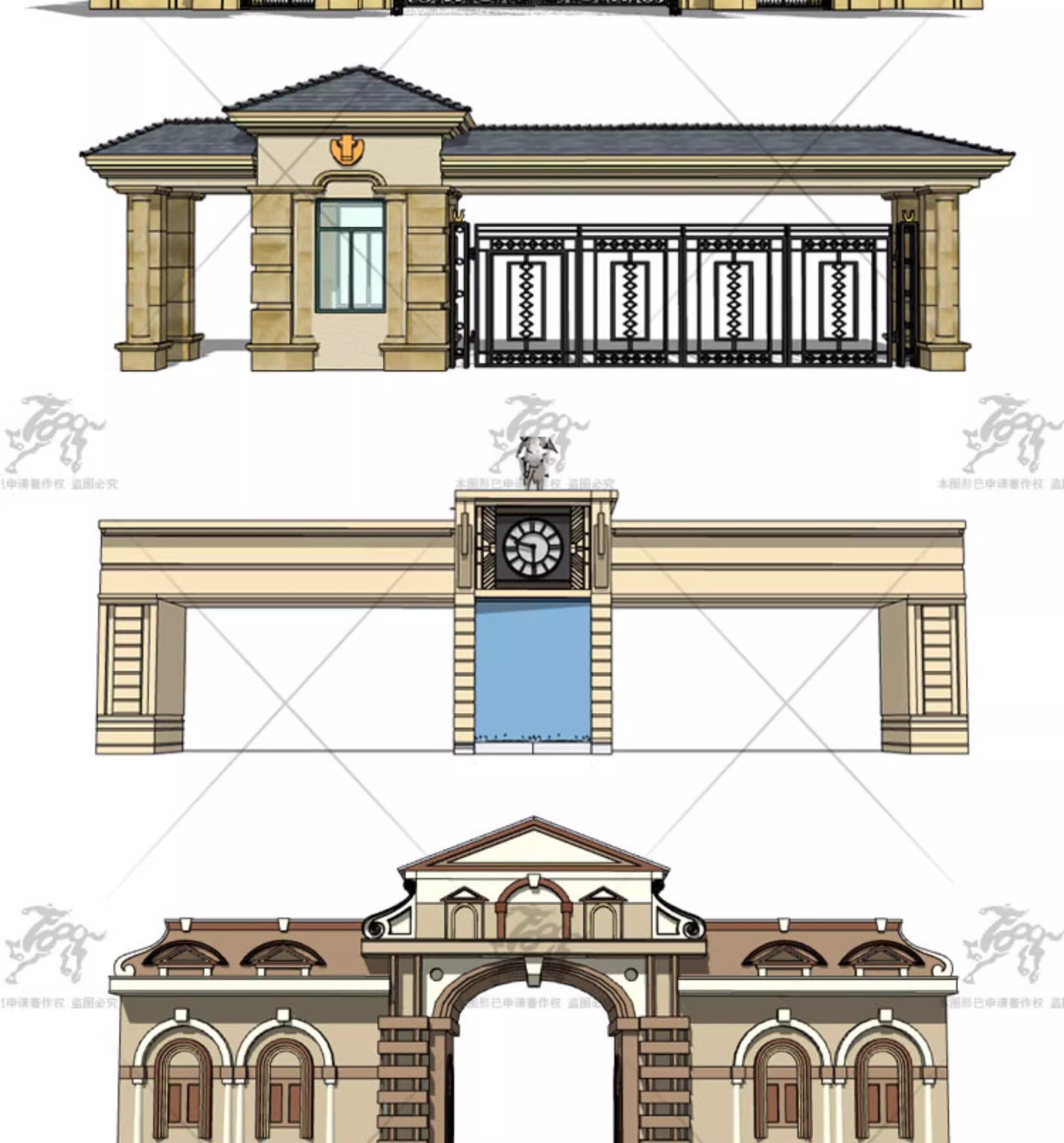 su ad55 european style entrance gate