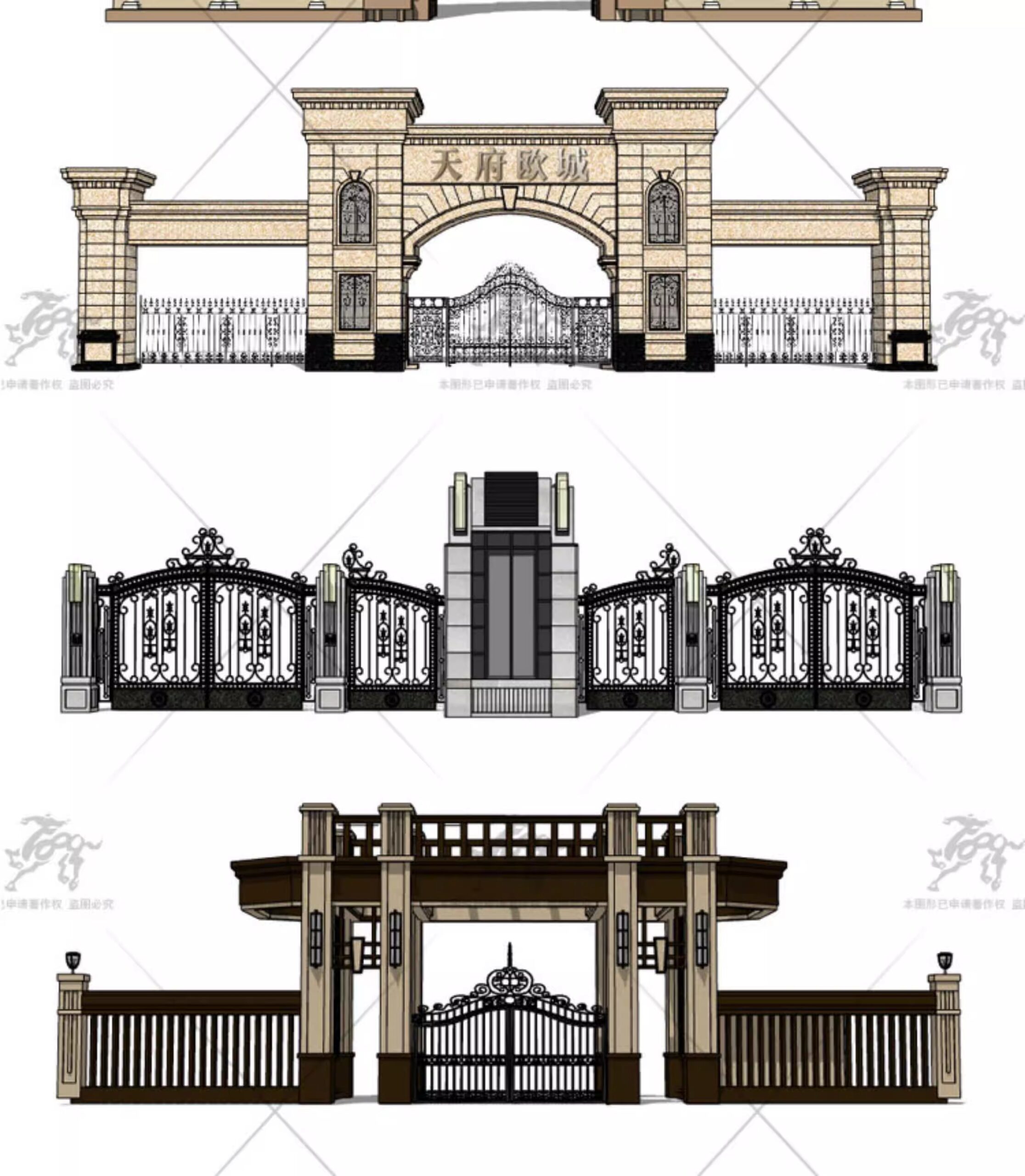 su ad55 european style entrance gate