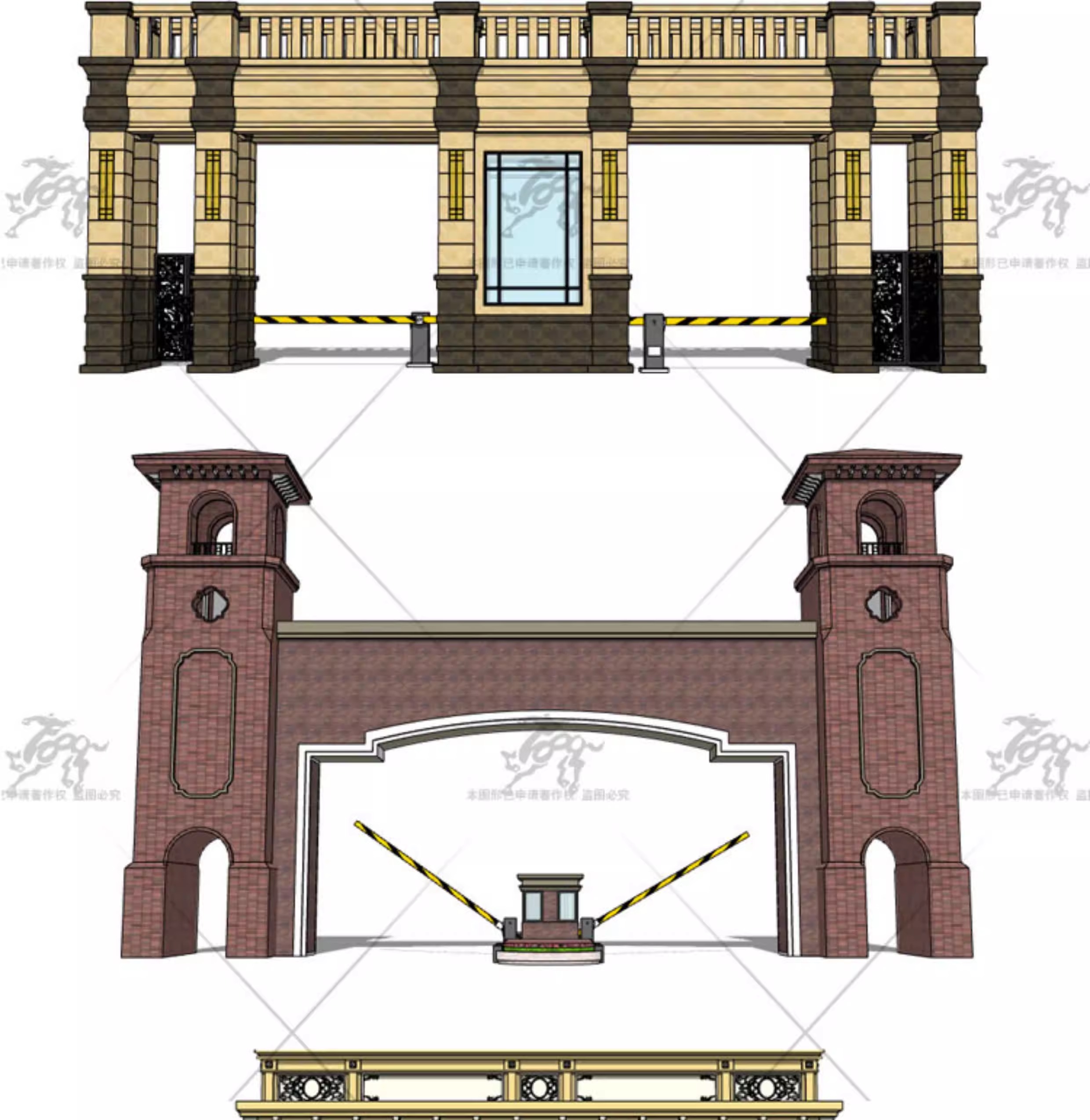 su ad55 european style entrance gate