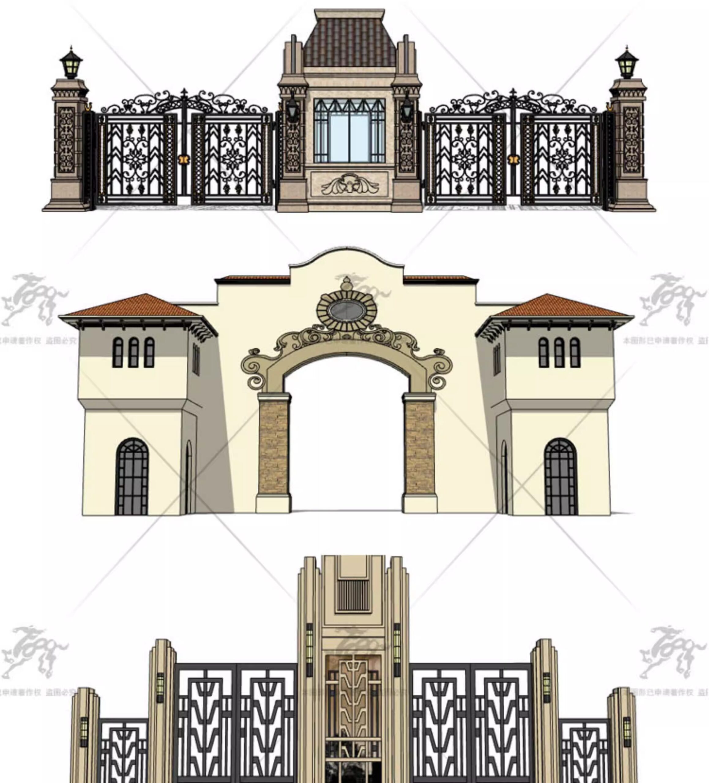 su ad55 european style entrance gate