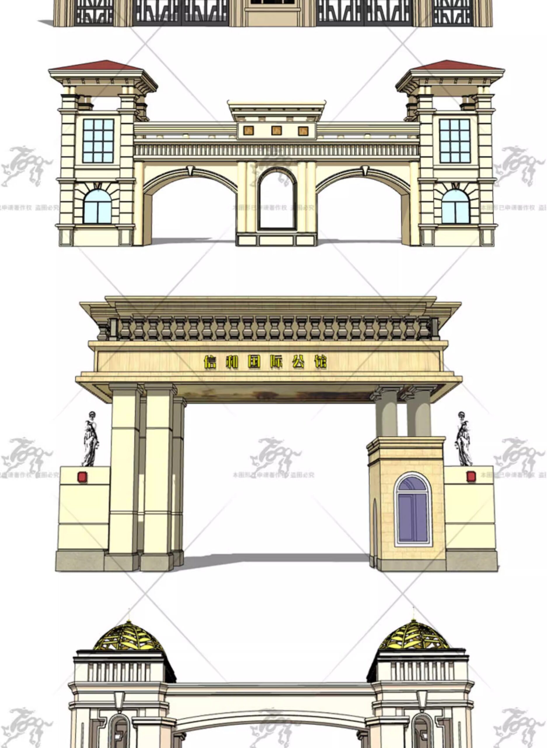 su ad55 european style entrance gate