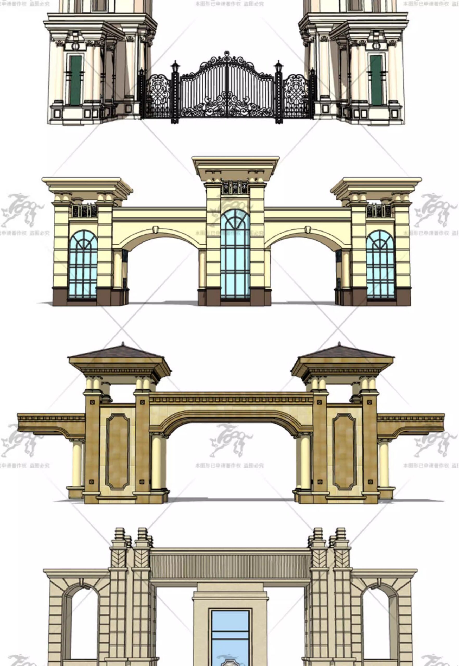 su ad55 european style entrance gate