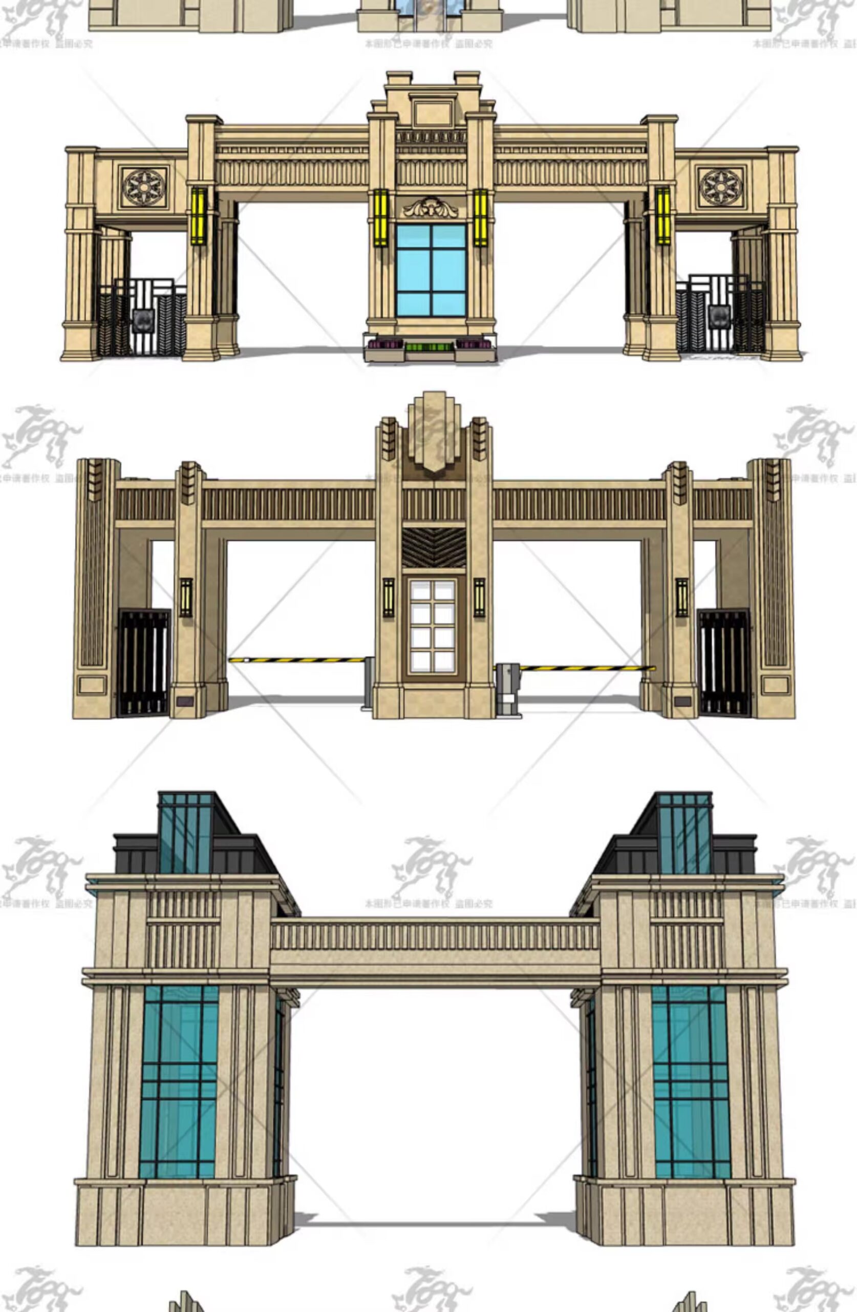 su ad55 european style entrance gate