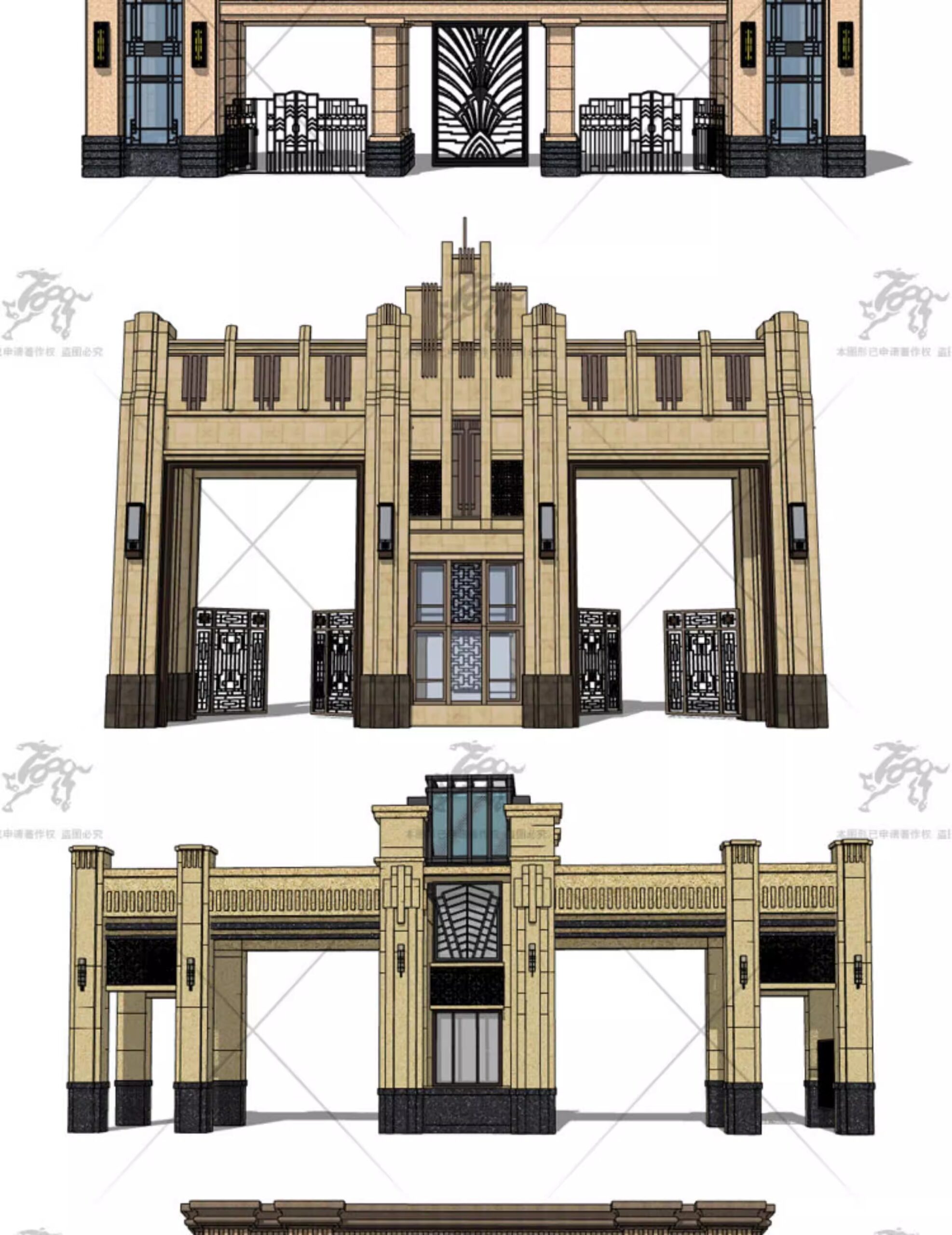 su ad55 european style entrance gate