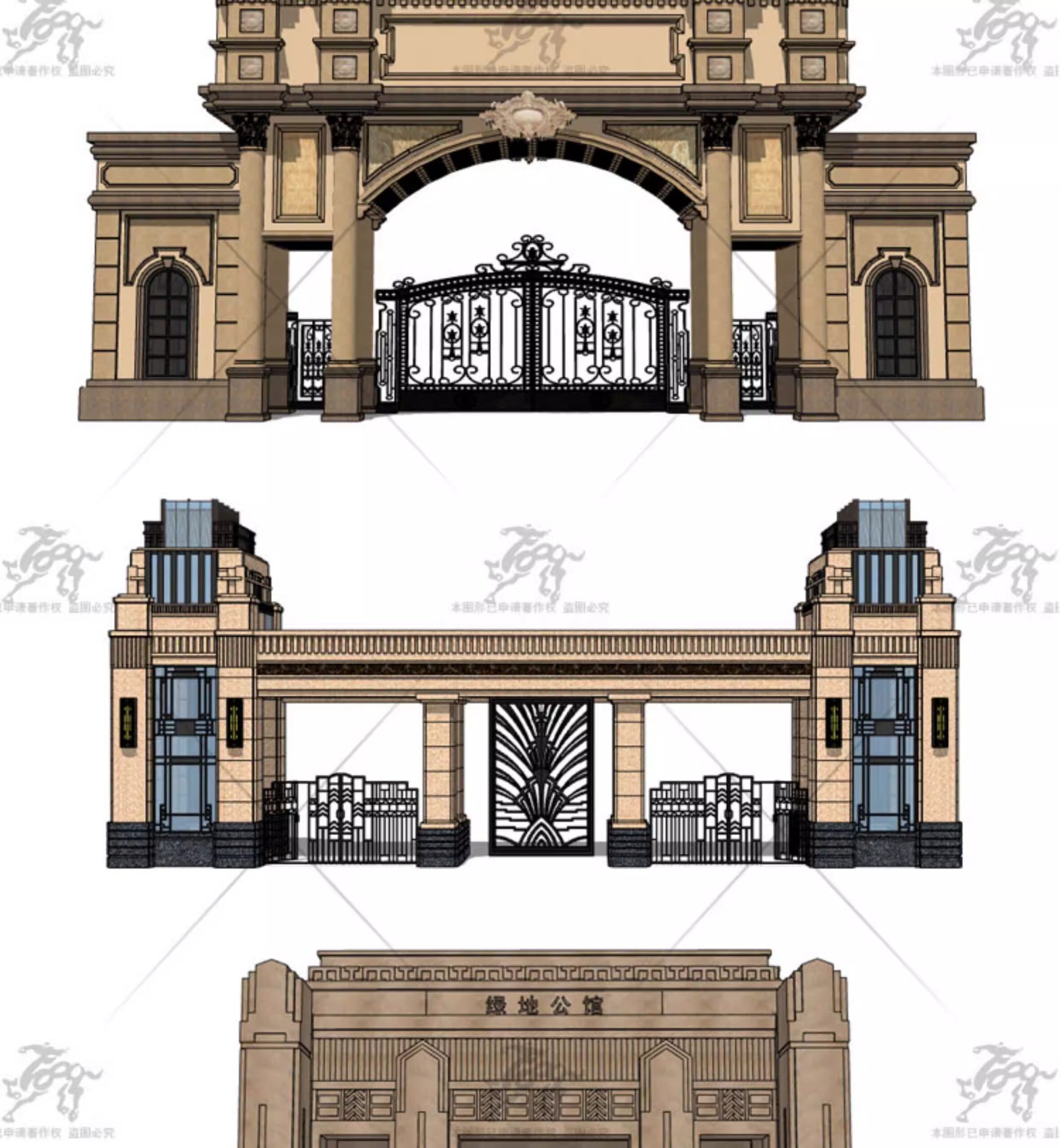 su ad55 european style entrance gate