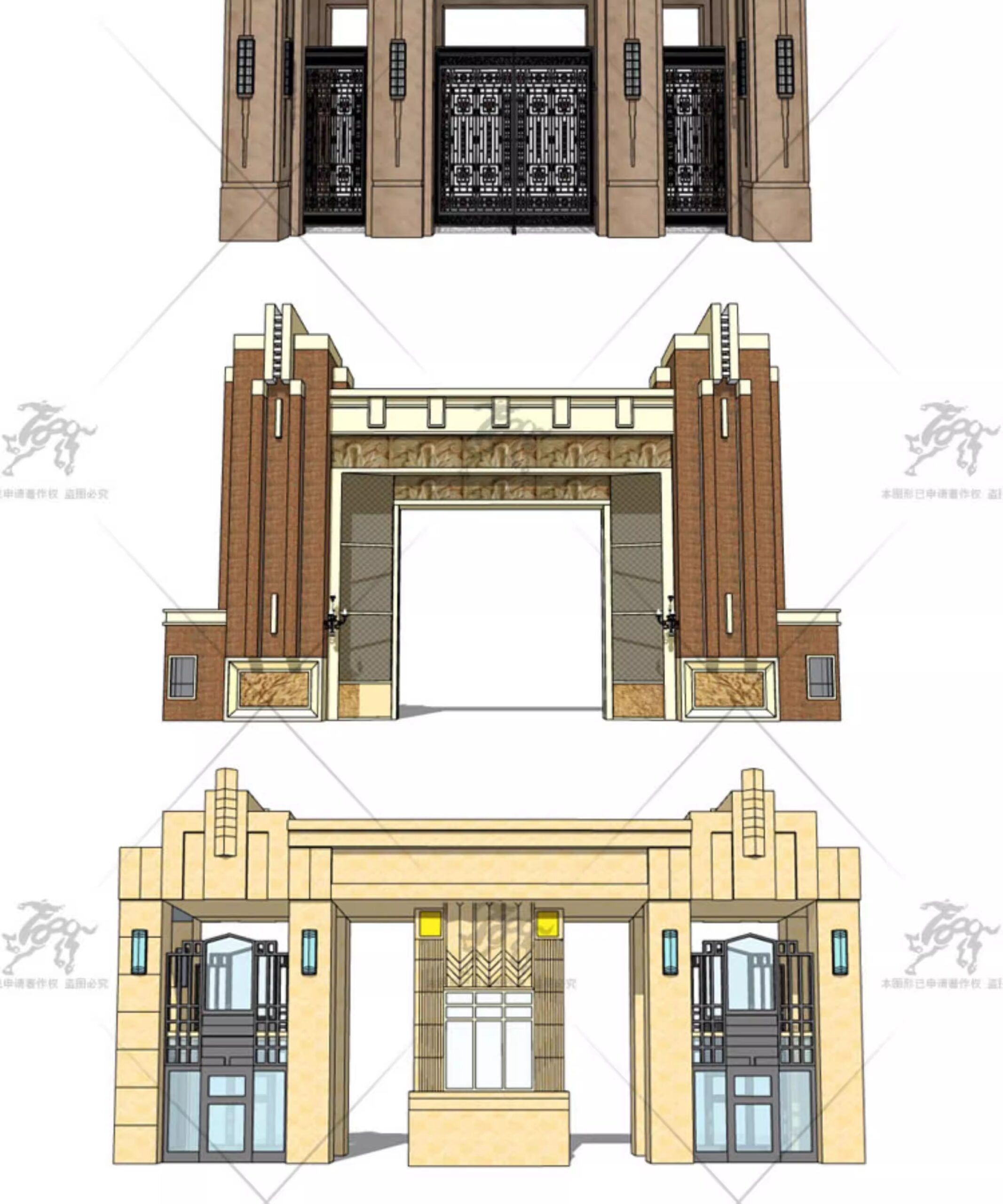 su ad55 european style entrance gate