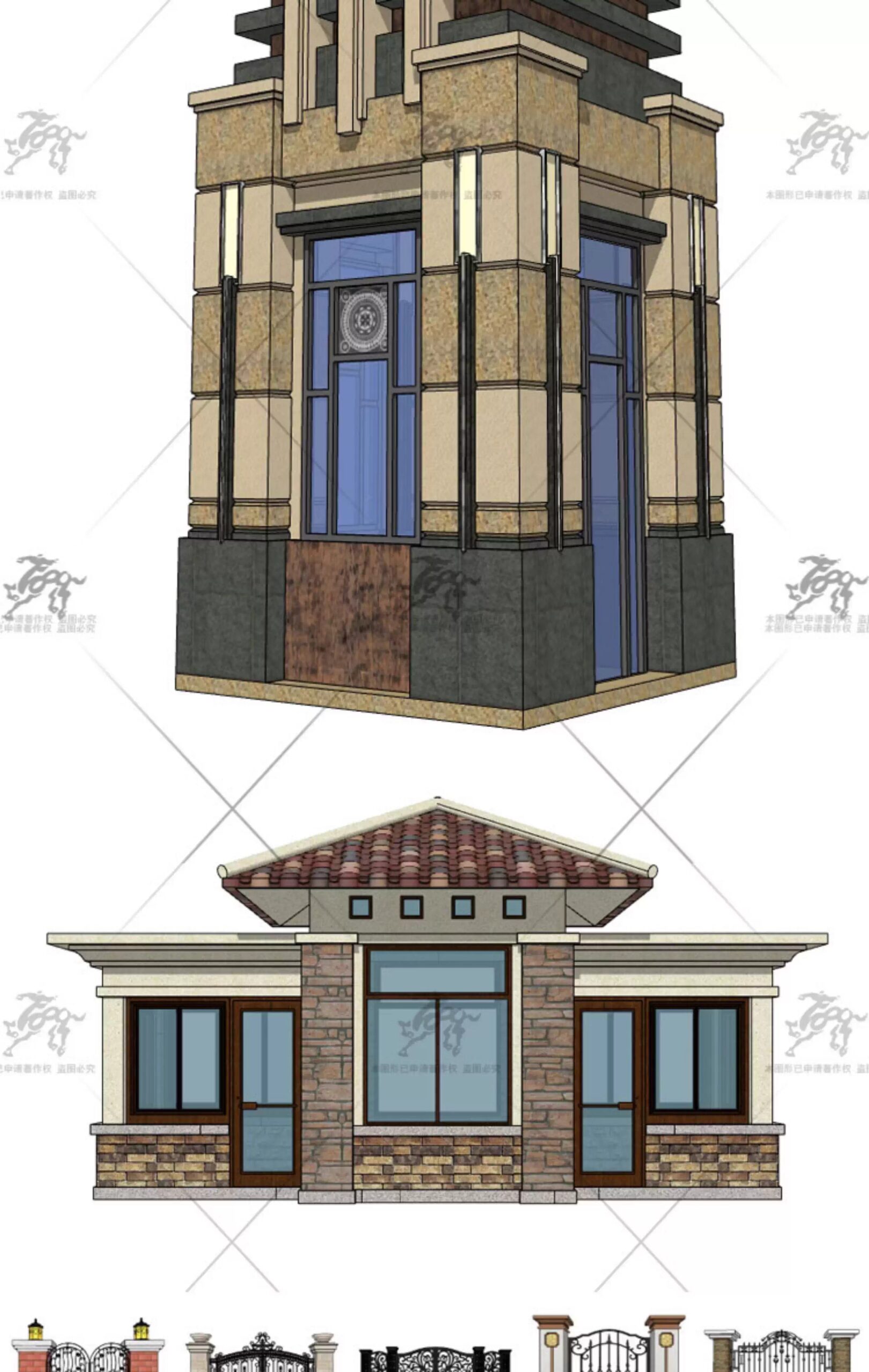 su ad55 european style entrance gate