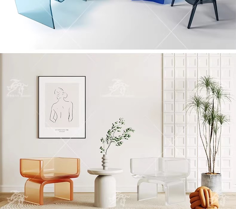 su id103 acrylic lounge chair