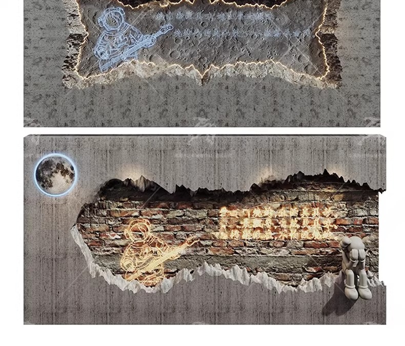 su id94 industrial style photo wall