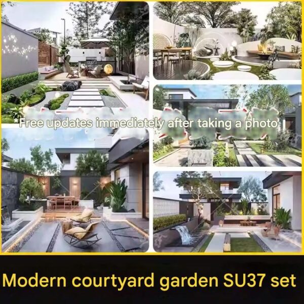su ls20 modern courtyard garden