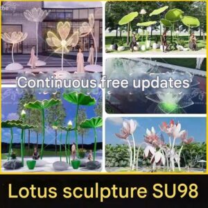 su ls44 lotus flower sculpture