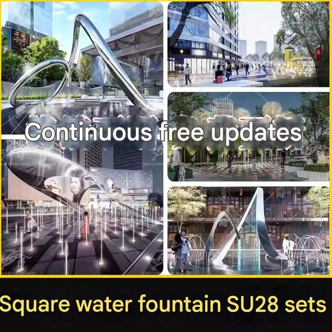 su ls47 square water fountain