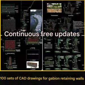 cad ls04 gabion retaining wall