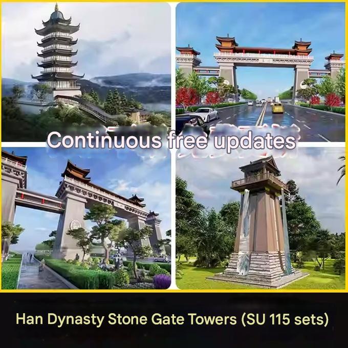 su ad40 han dynasty gate towers