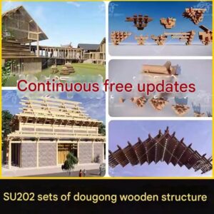 su ad48 shaped wooden structure with brackets
