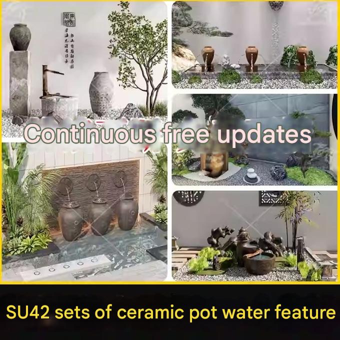 su ls56 earthenware pot water feature