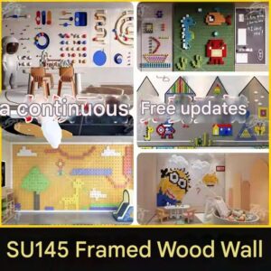 su id64 shaped wood panel wall